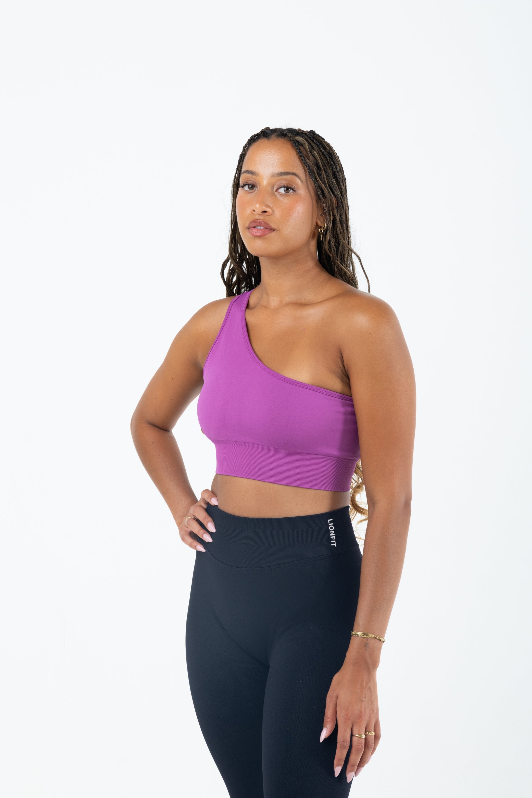 Kion Seamless One Shoulder Bra Dark Pink