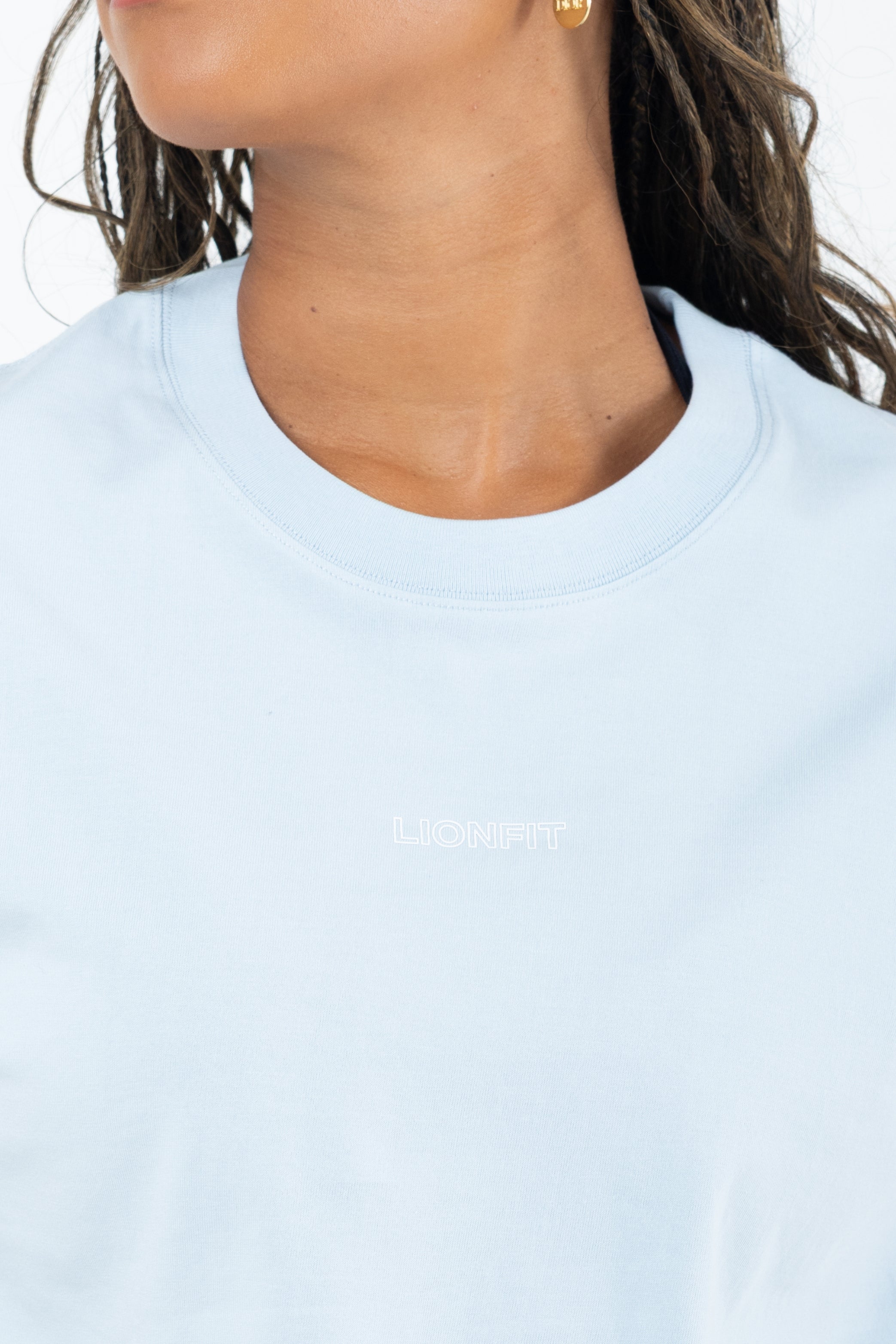 Amara Oversized Tee Blue - Lionfit ®️