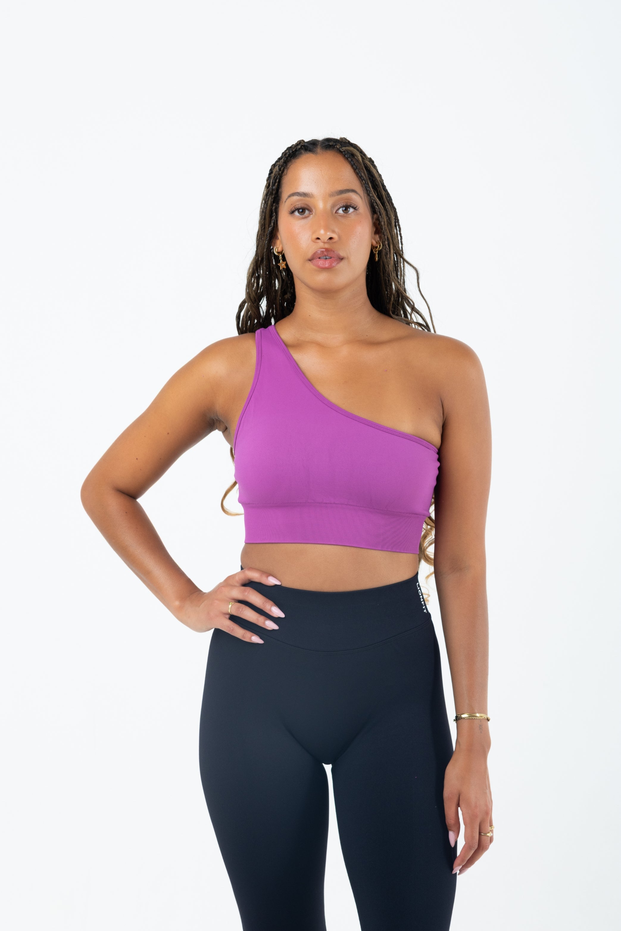 Kion Seamless One Shoulder Bra Dark Pink