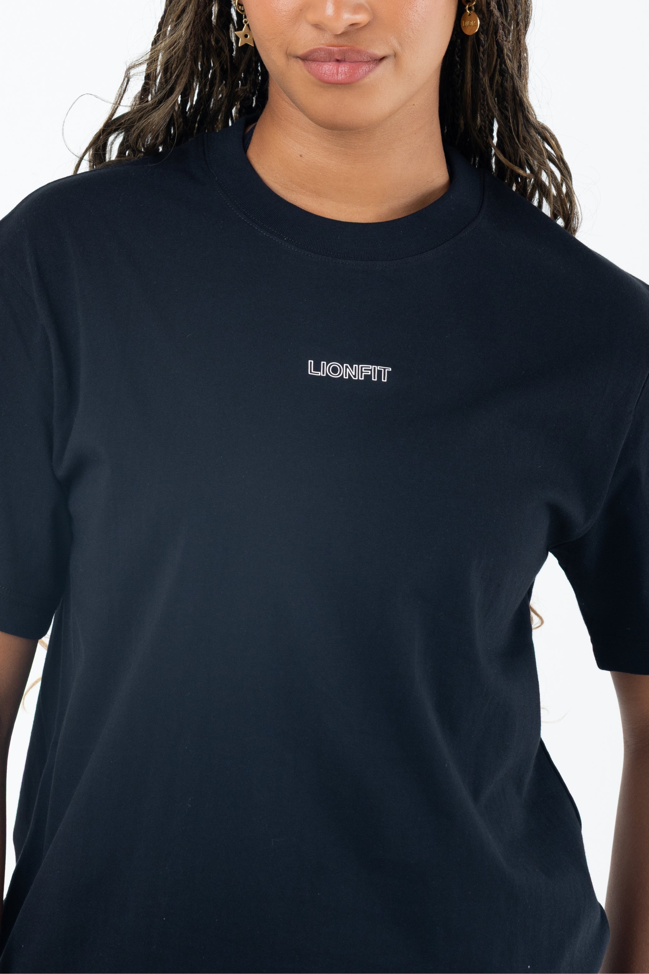 Amara Oversized Tee Black - Lionfit ®️