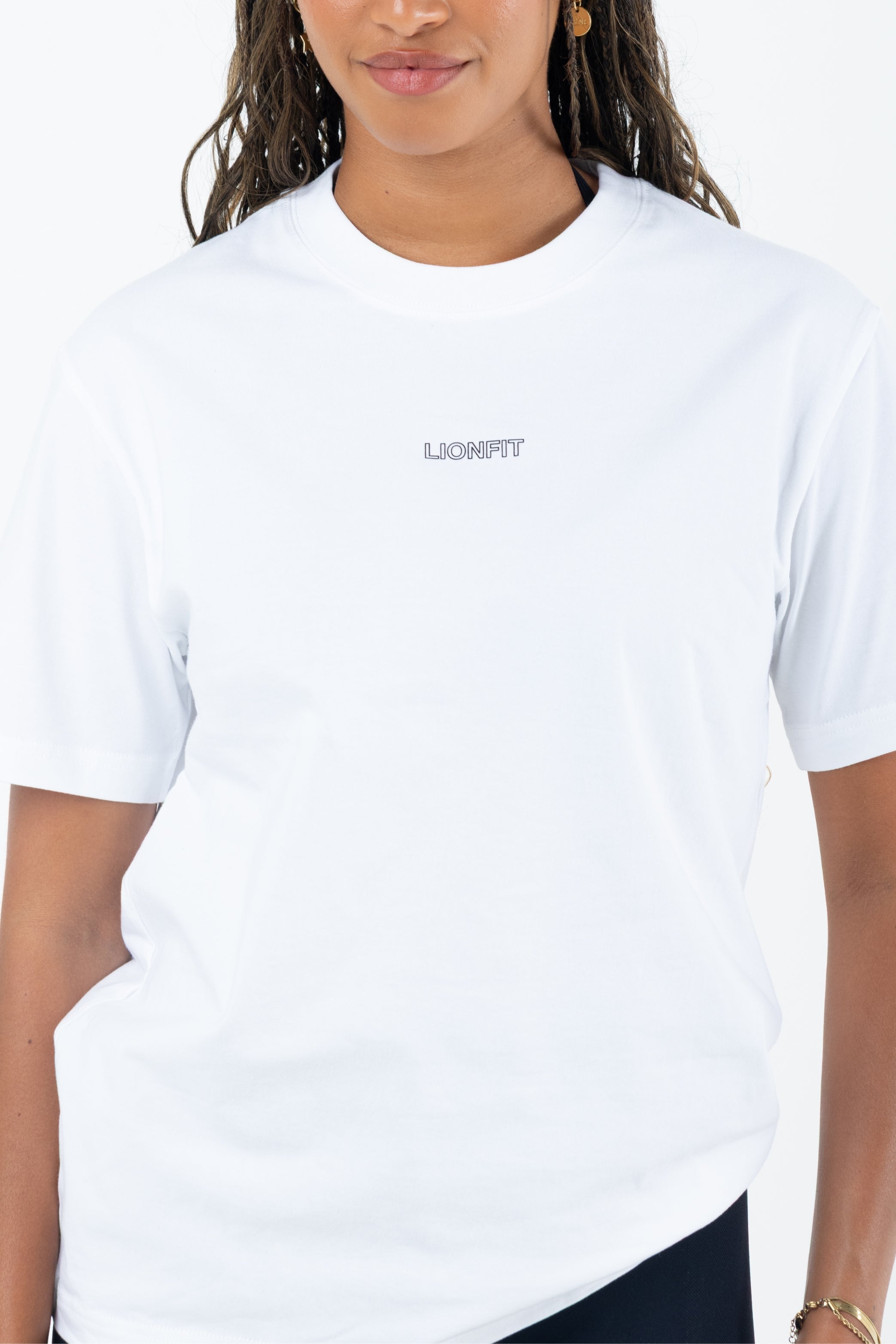 Amara Oversized Tee White - Lionfit ®️