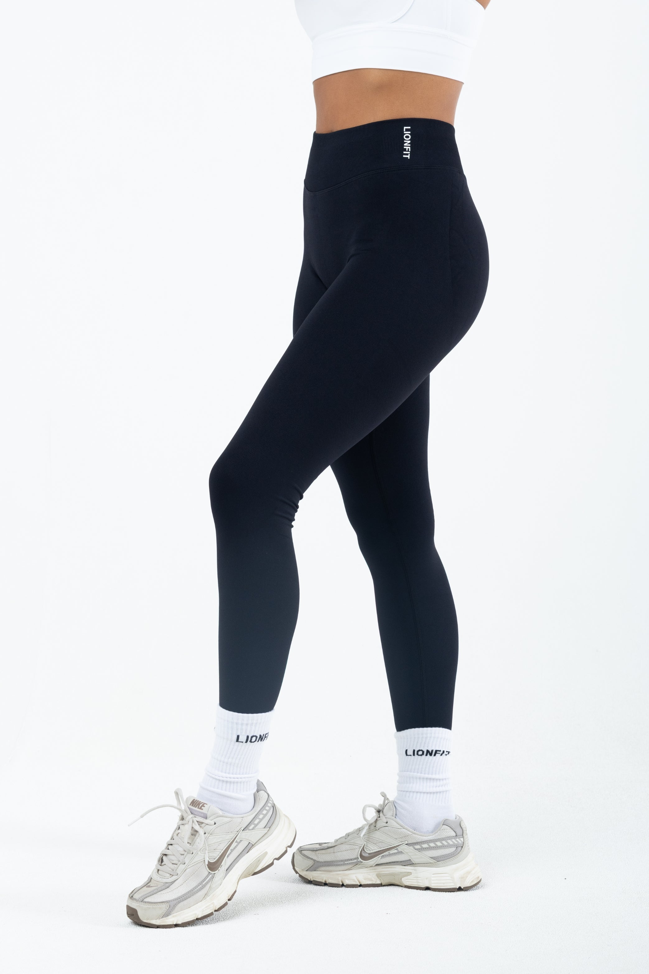 Kiara Seamless Mid Waist Leggings Black