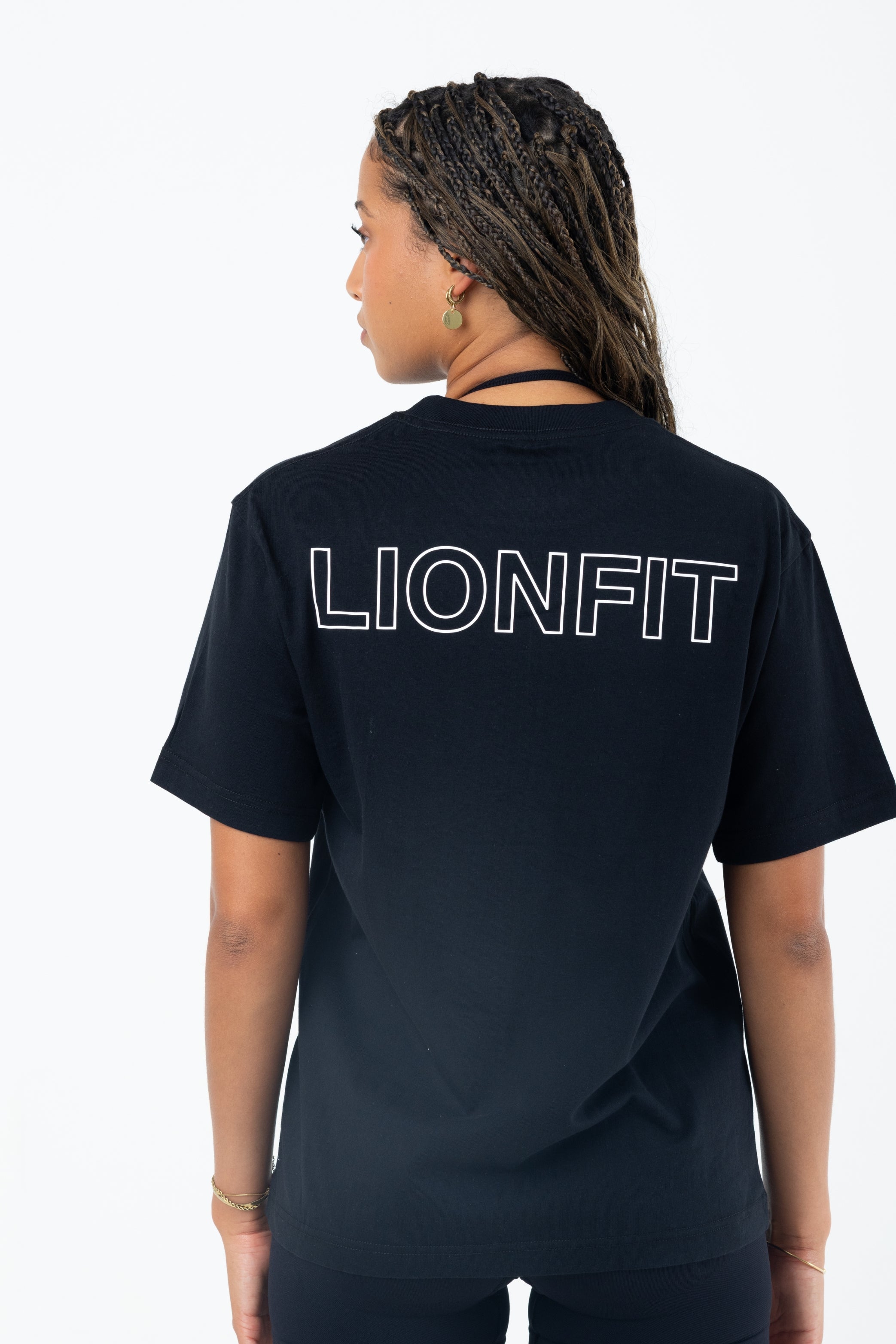 Amara Oversized Tee Black - Lionfit ®️