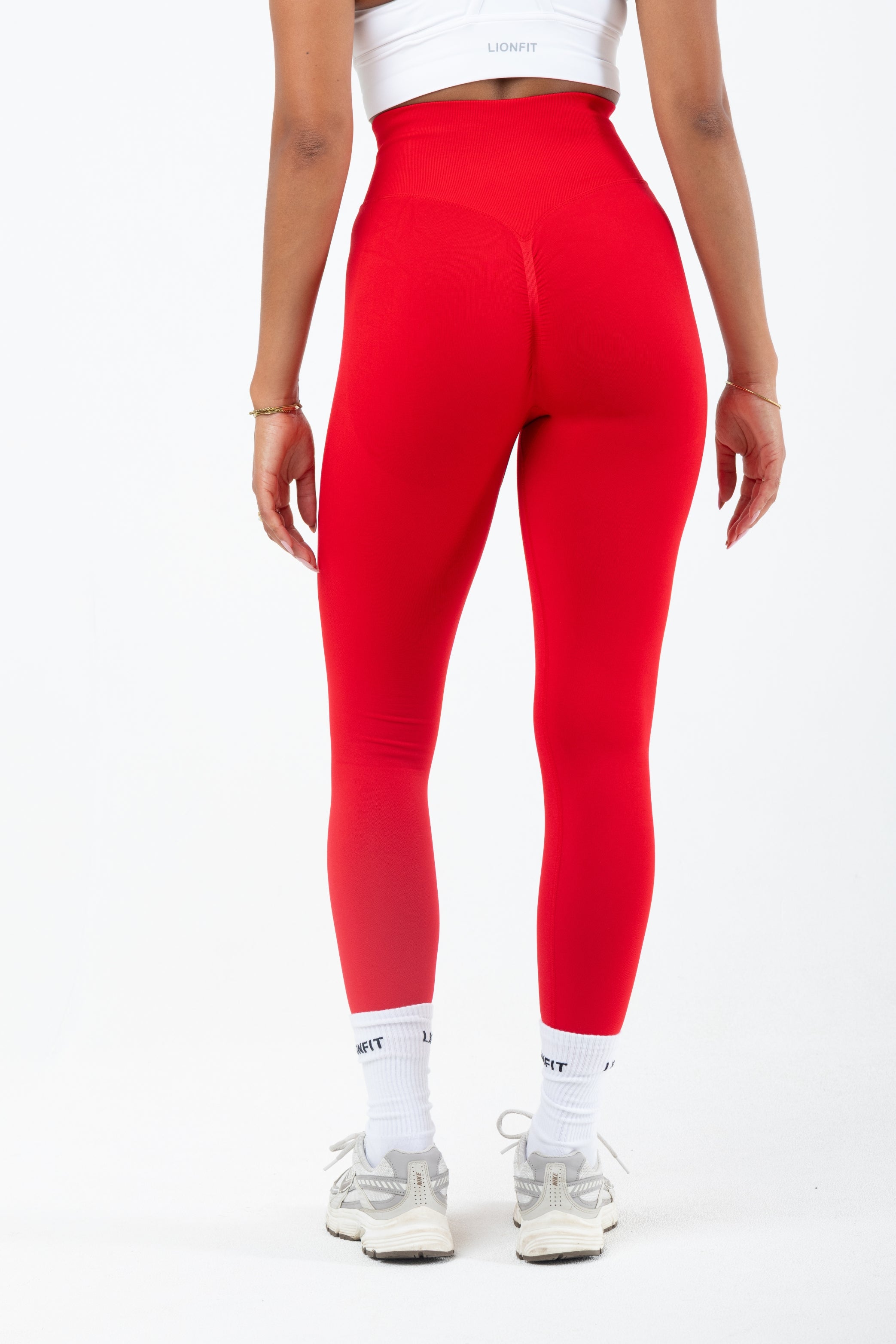 Lina Seamless High Waist Leggings Red
