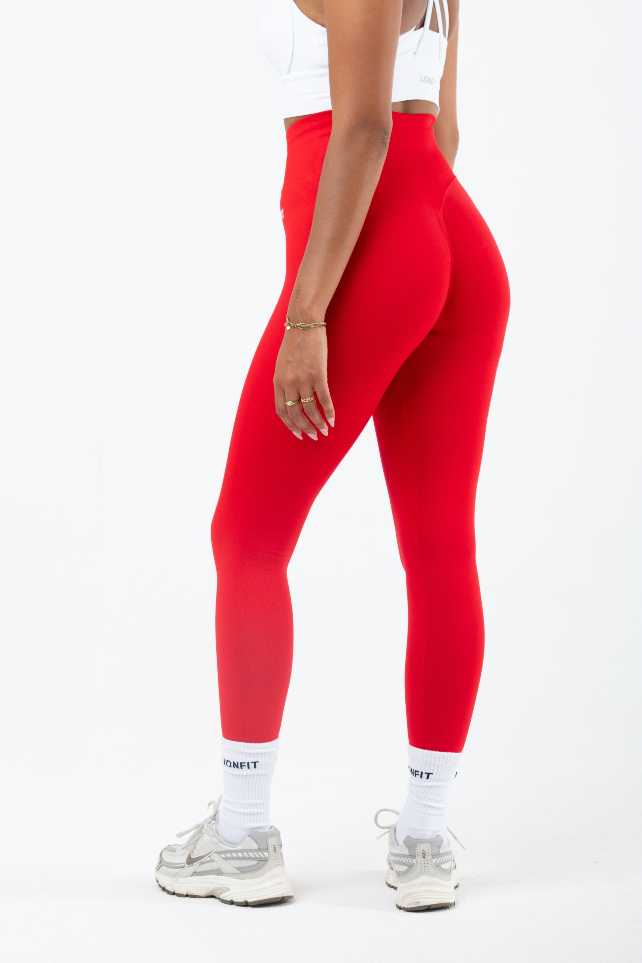 Lina Seamless High Waist Leggings Red