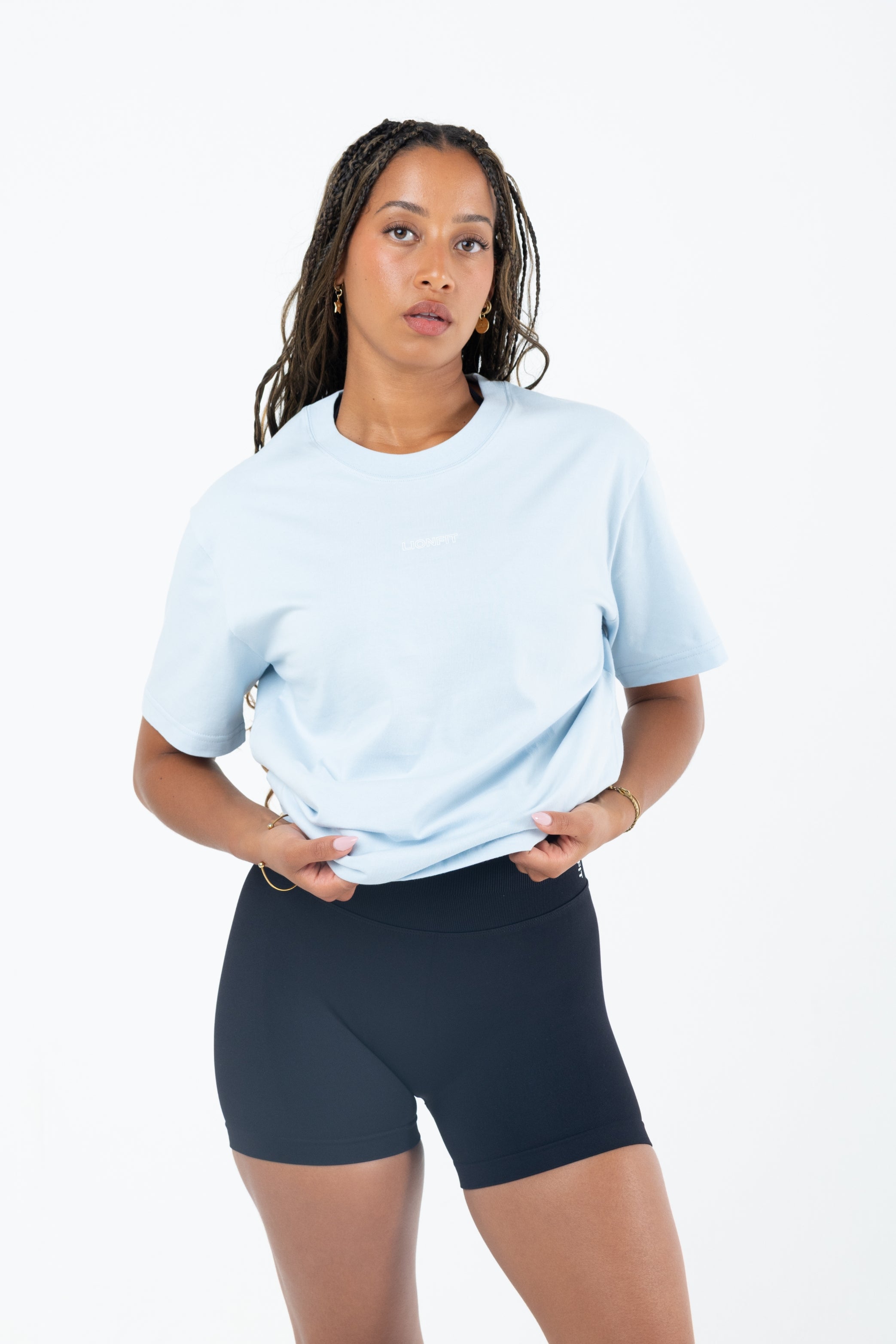 Amara Oversized Tee Blue - Lionfit ®️