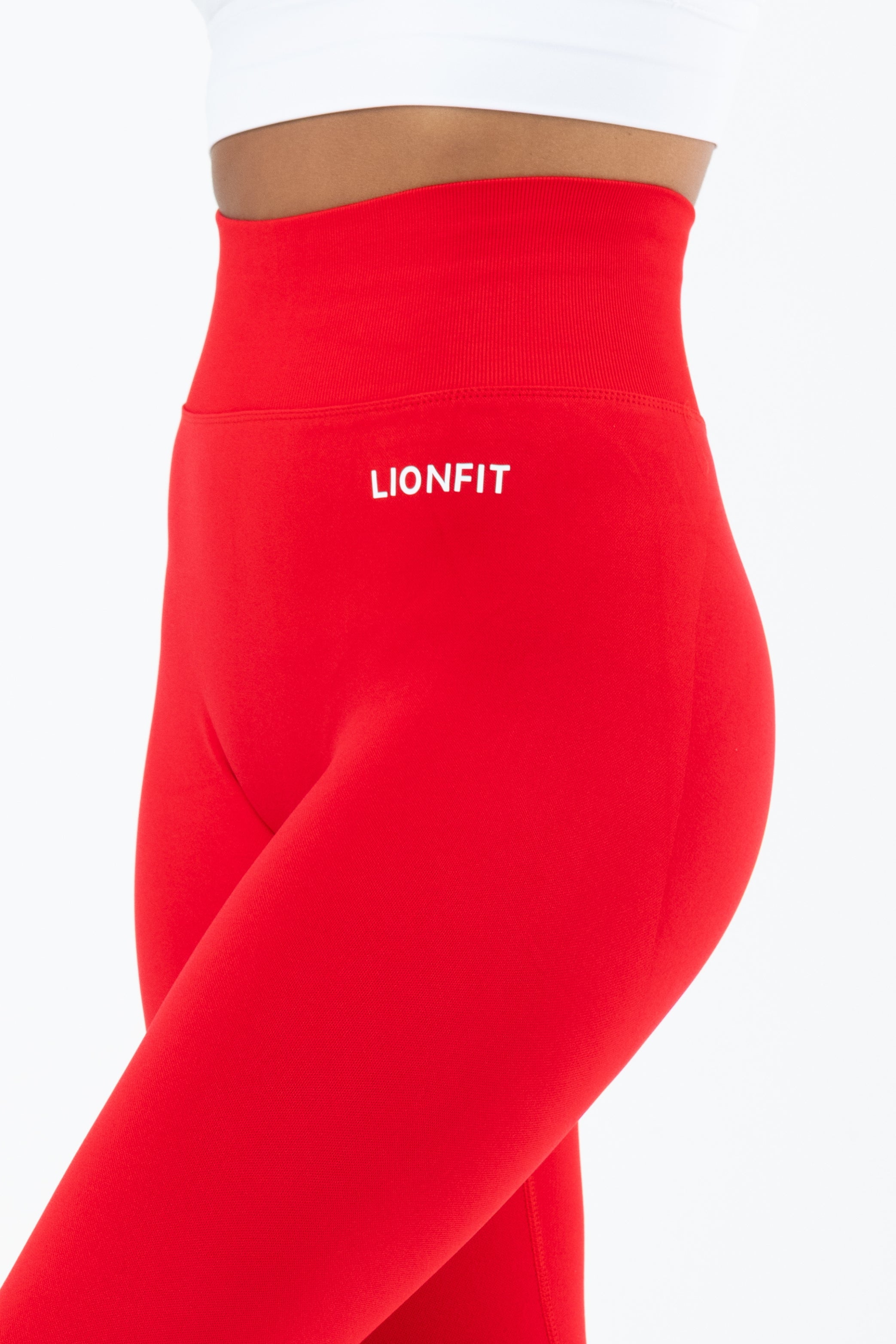 Lina Seamless High Waist Leggings Red