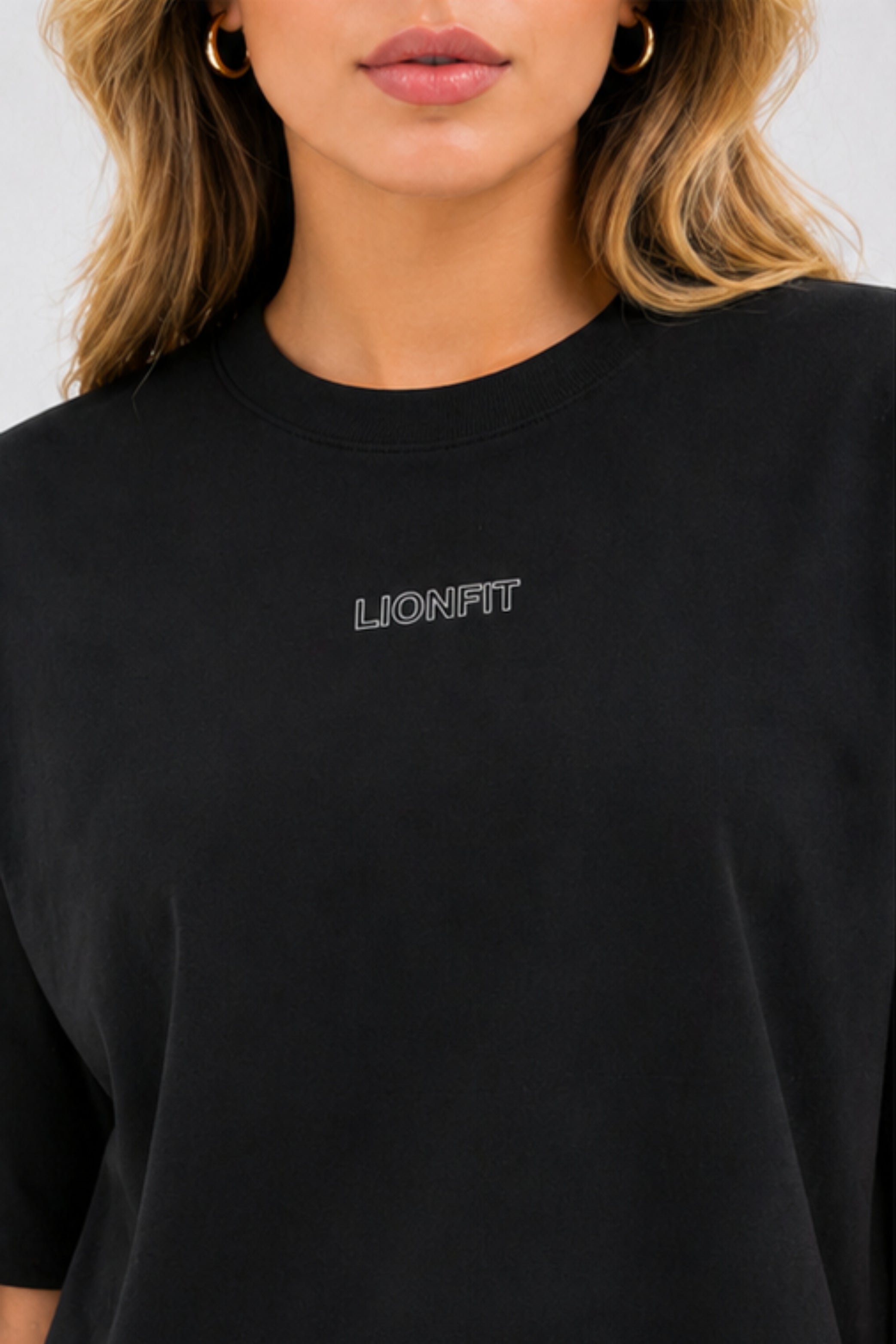 Amara Oversized Tee Black - Lionfit 3