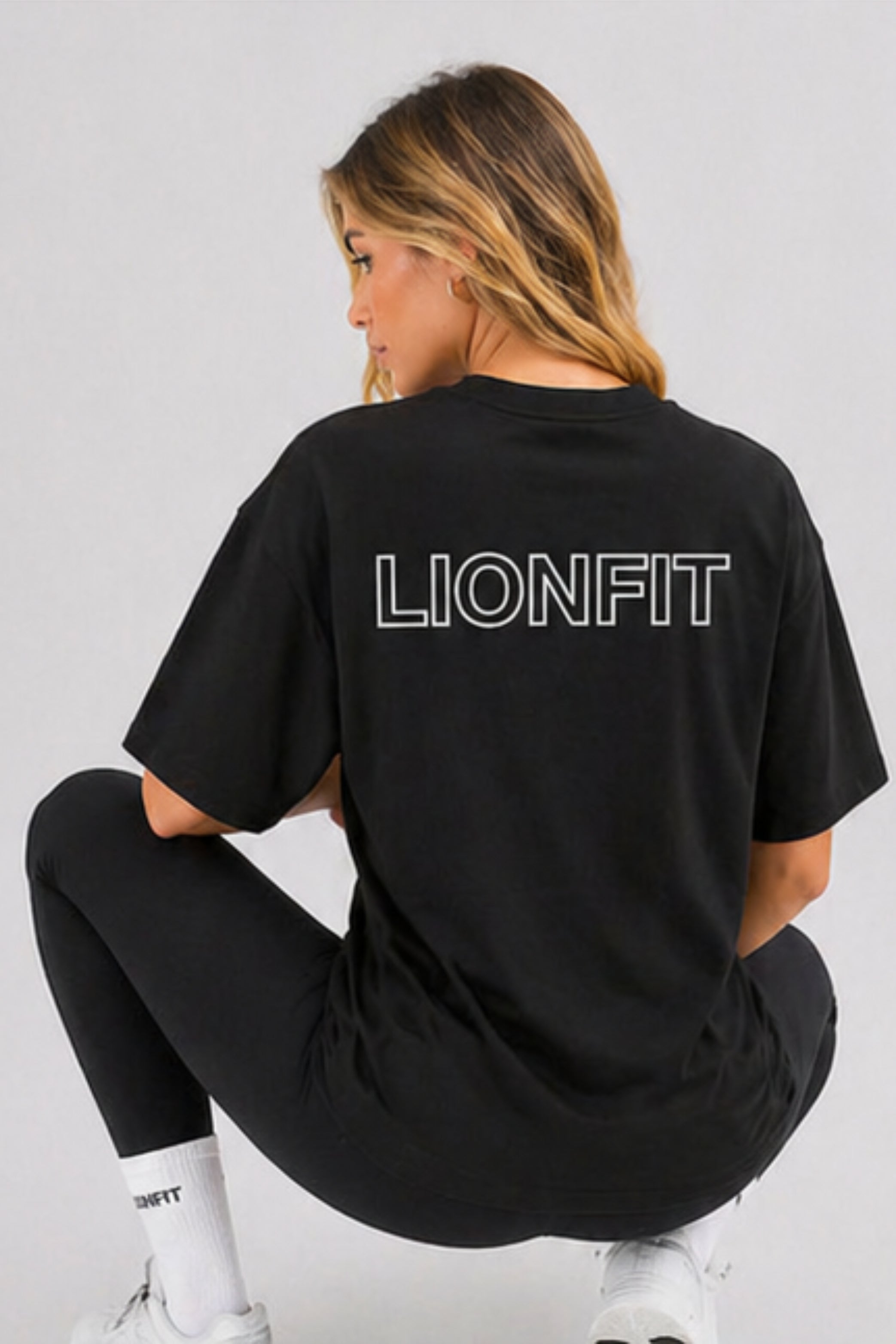 Amara Oversized Tee Black - Lionfit 4