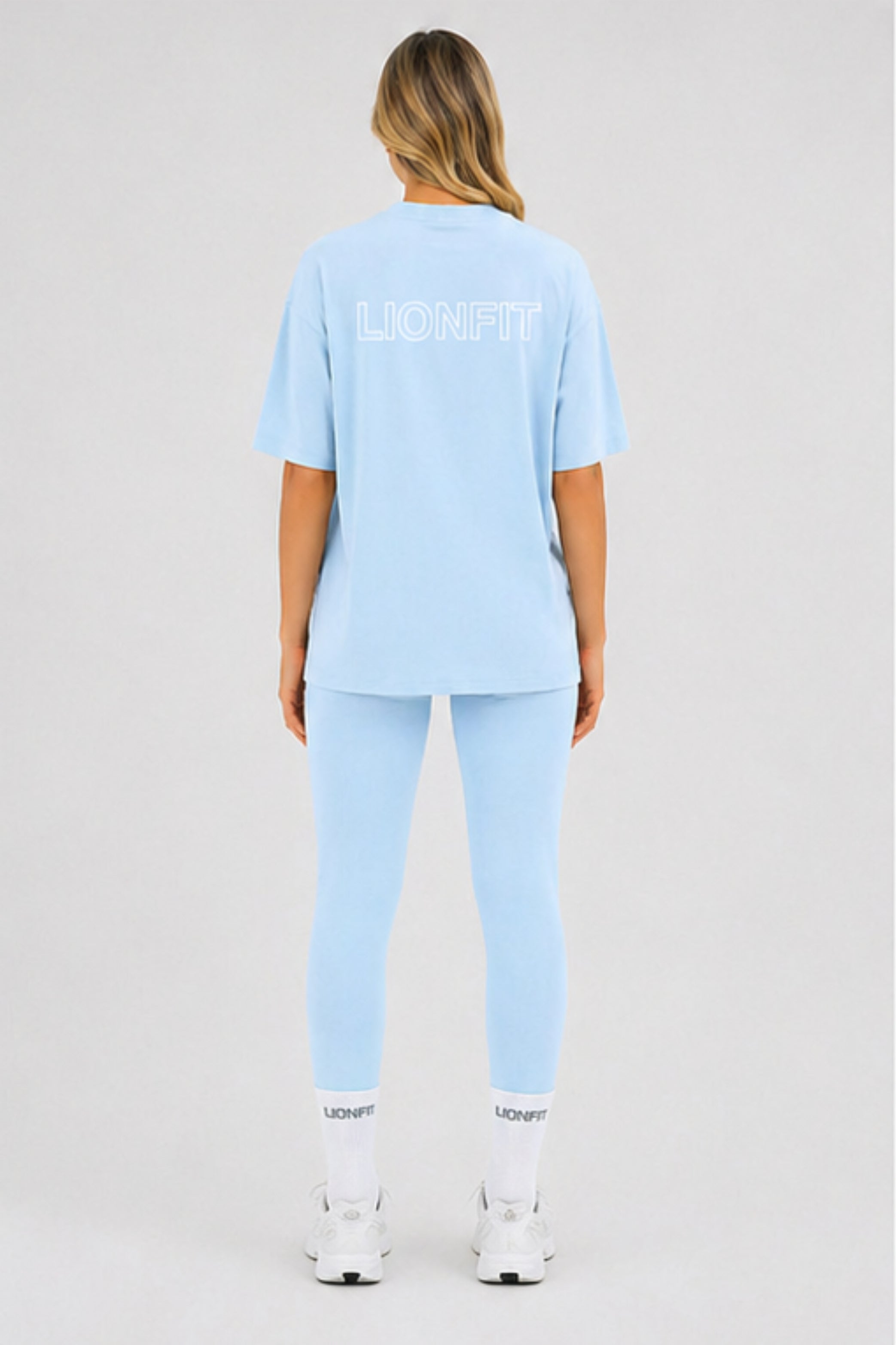 Amara Oversized Tee Blue - Lionfit 5