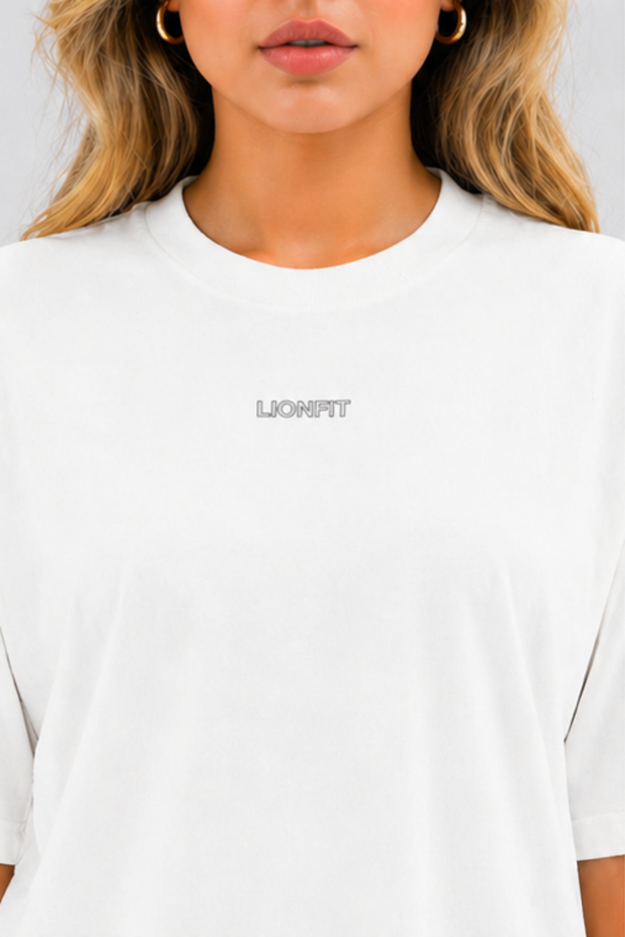 Amara Oversized Tee White - Lionfit 2
