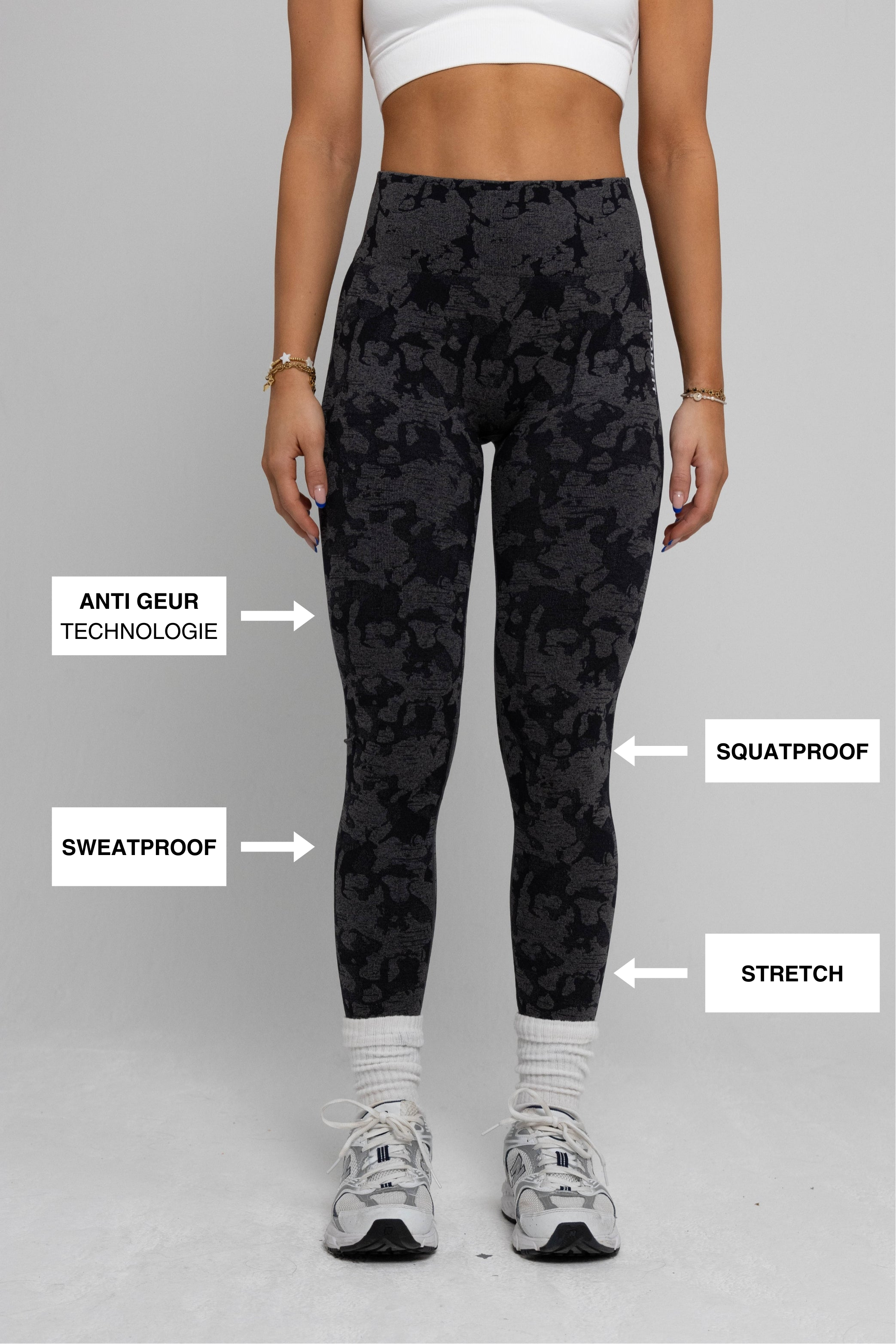 Seamless Leggings Black Camo - Lionfit ®️