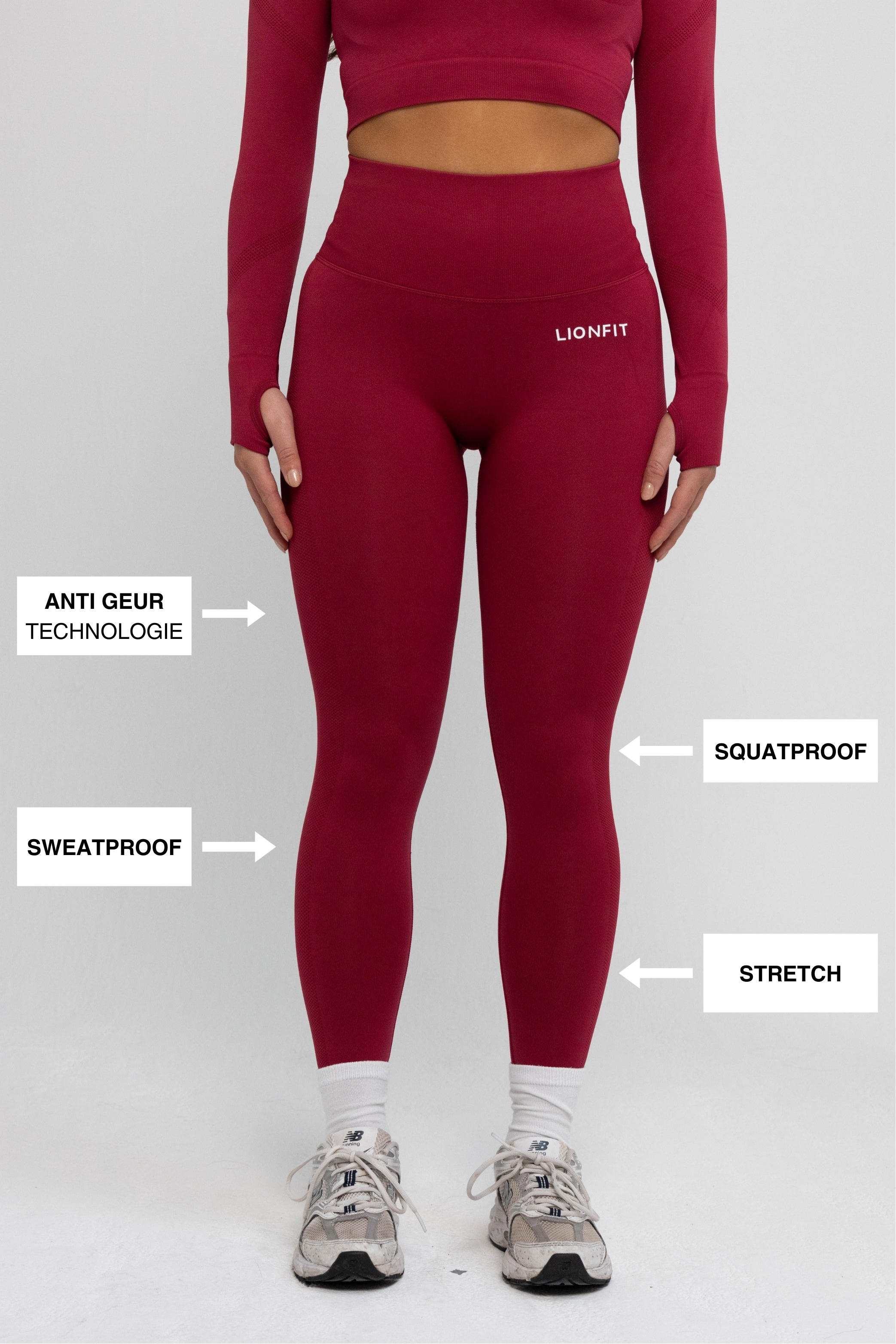 Nala Seamless Leggings Red - Lionfit ®️