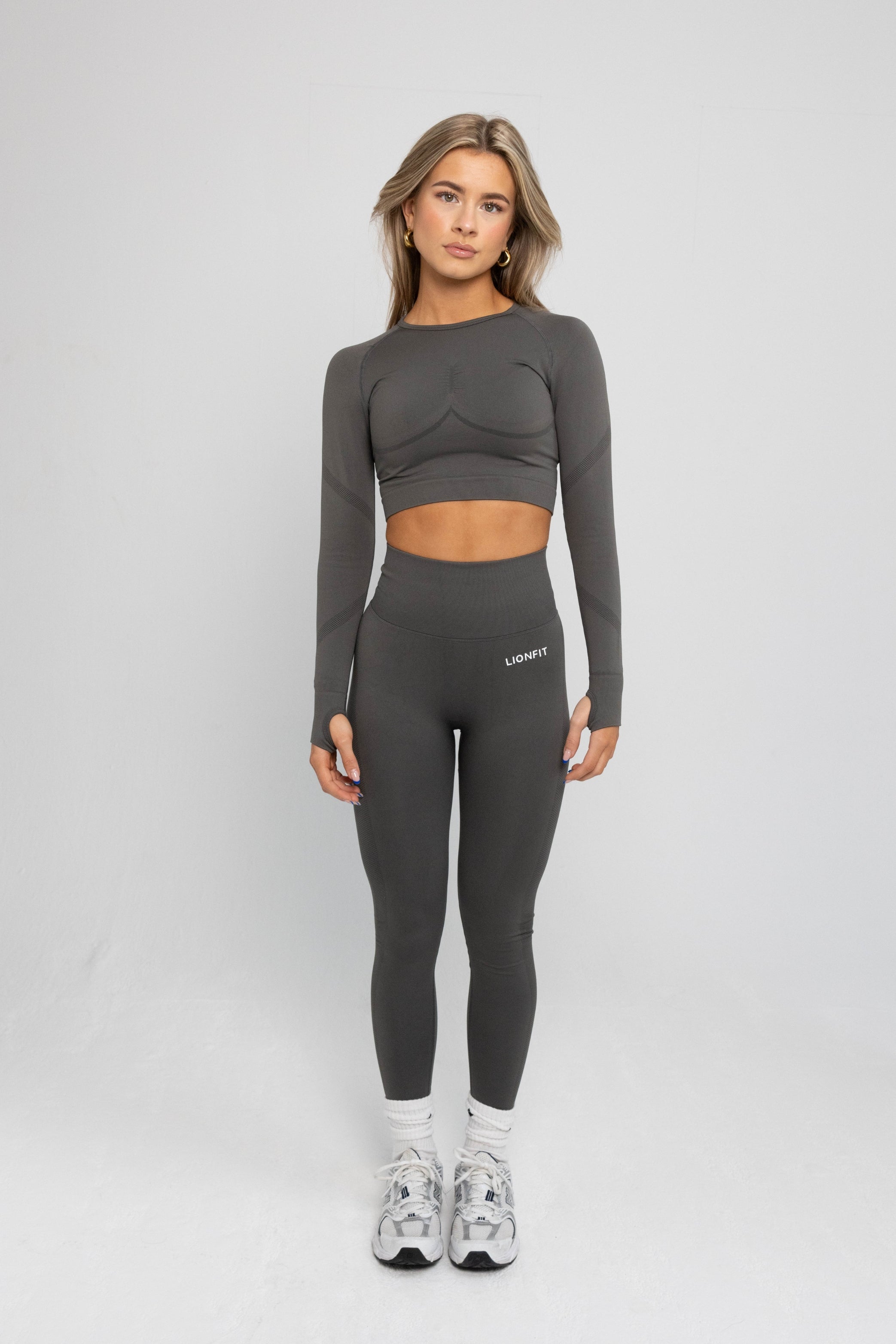 LIONFIT NALA LONGSLEEVE TOP GREEN/GREY