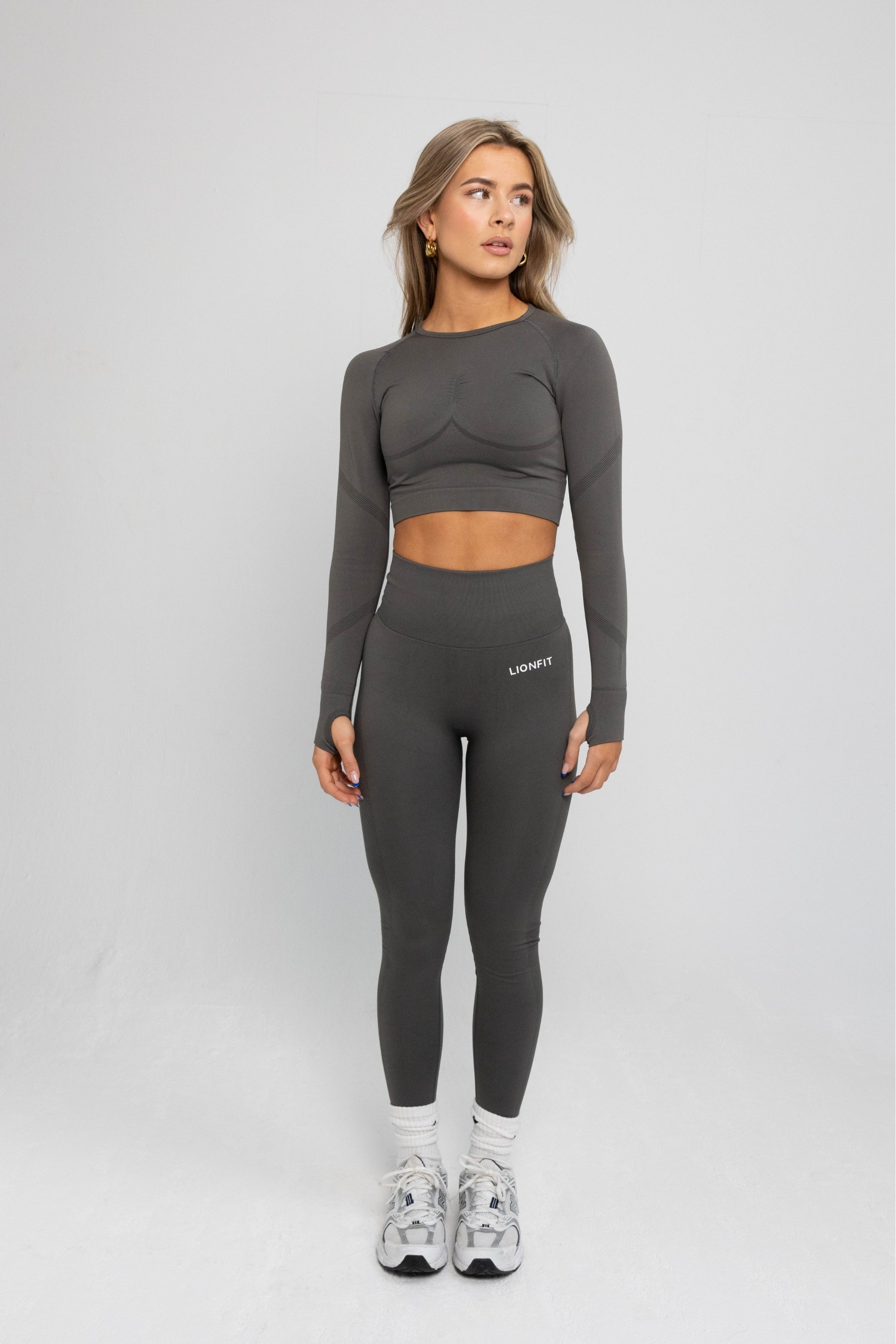 LIONFIT NALA LONGSLEEVE TOP GREEN/GREY