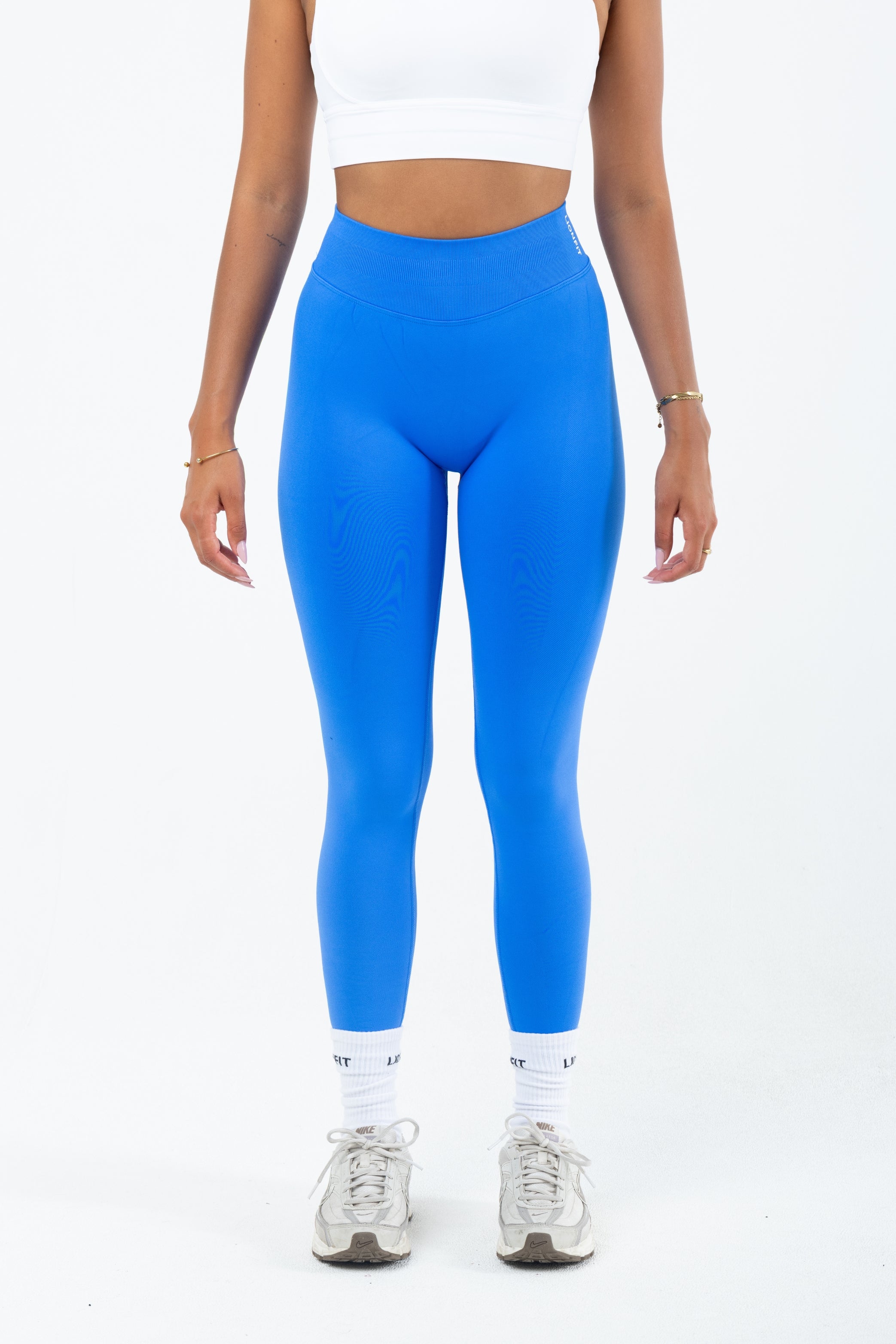 Kiara Seamless Mid Waist Leggings Sky Blue