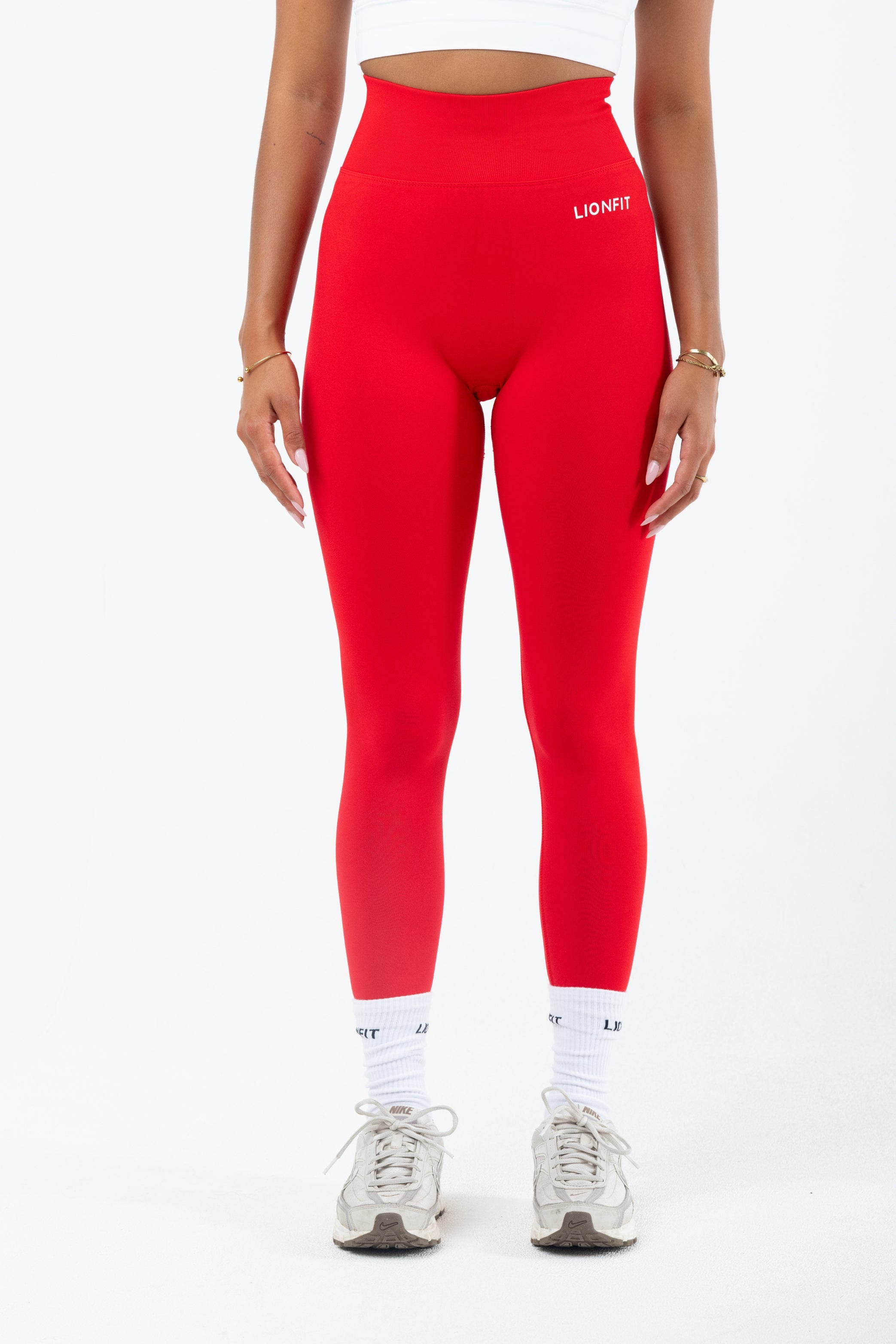 Lina Seamless High Waist Leggings Red