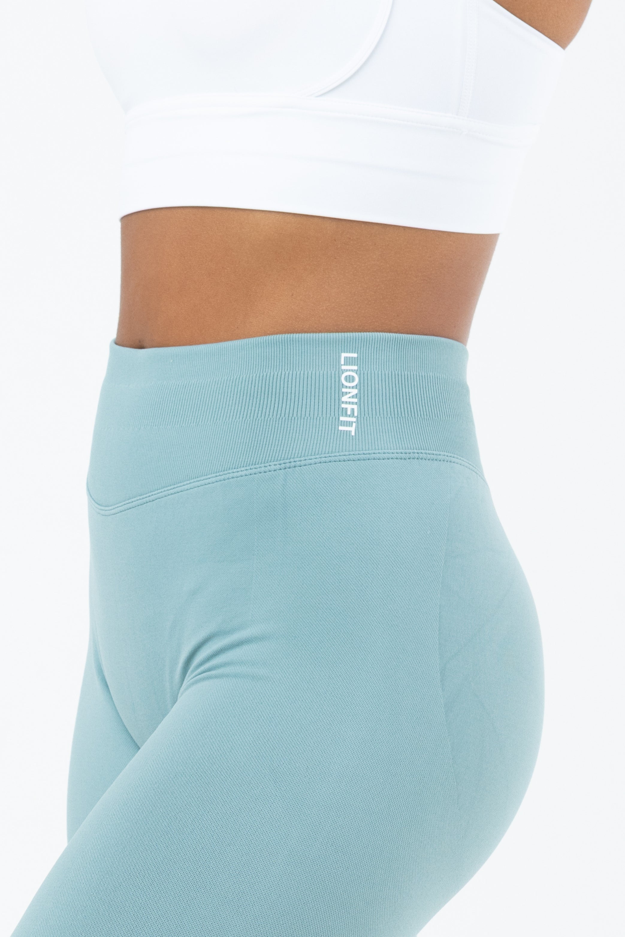 Kiara Seamless Mid Waist Leggings Sage Green