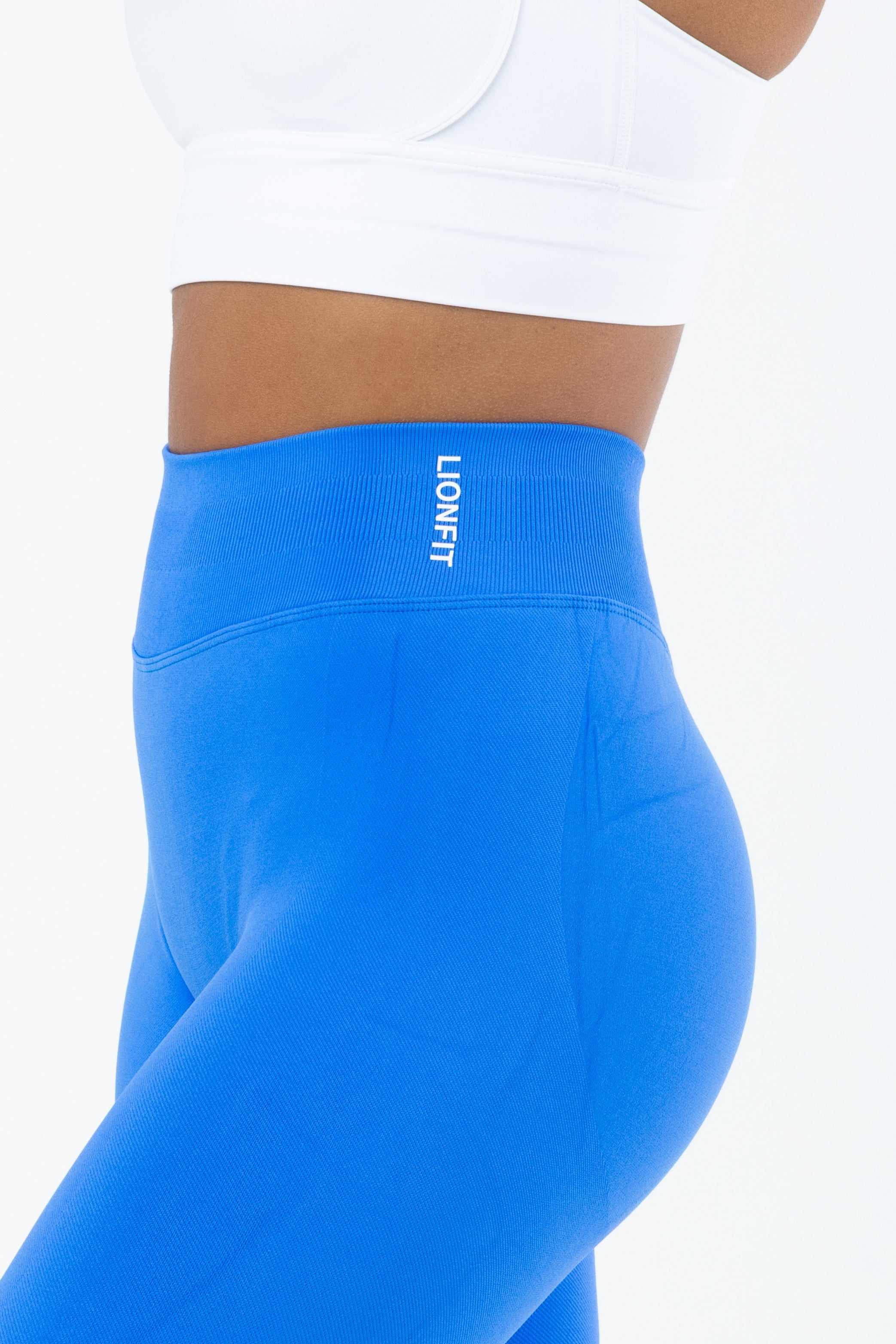 Kiara Seamless Mid Waist Leggings Sky Blue