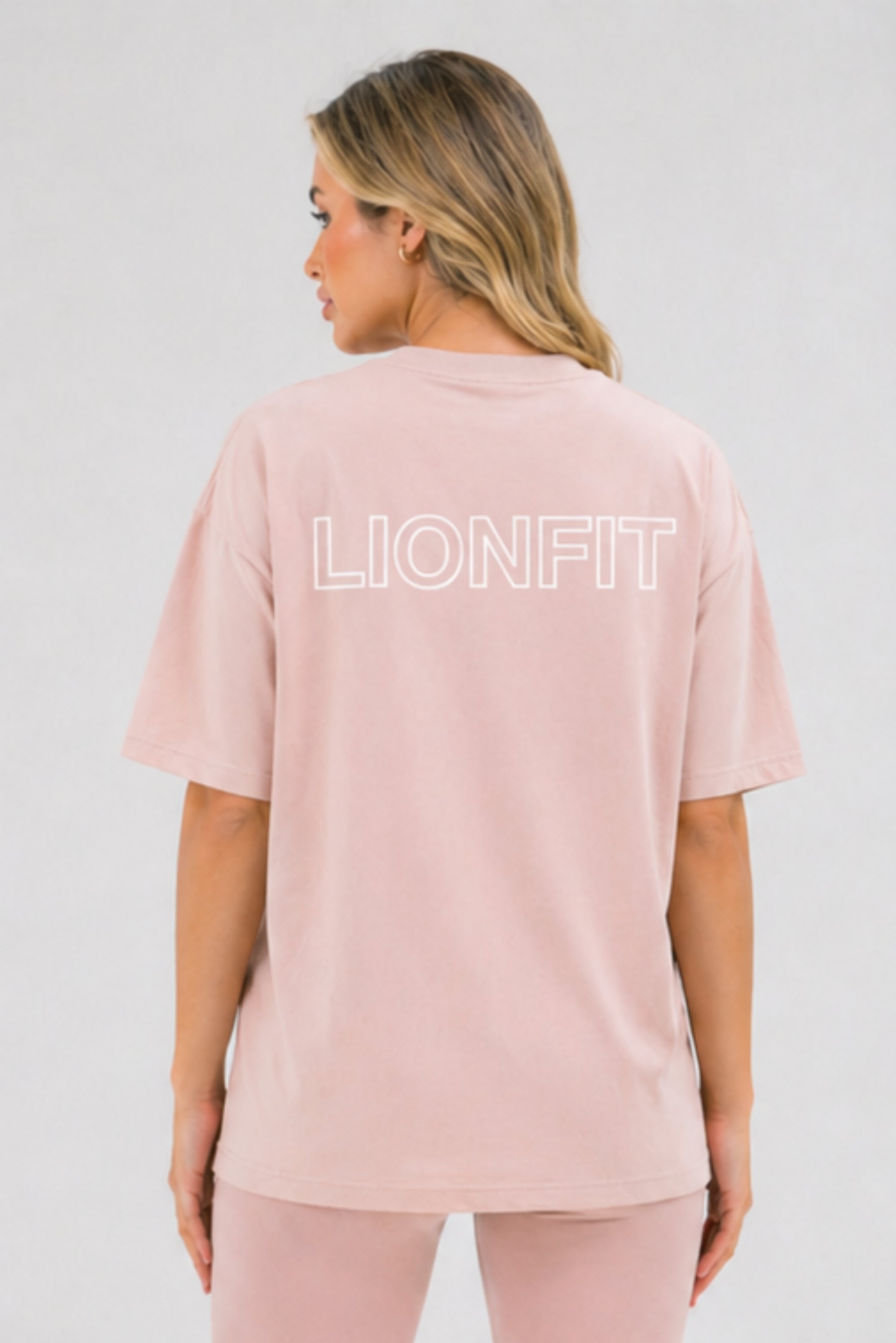 Amara Oversized Tee Pink - Lionfit 2