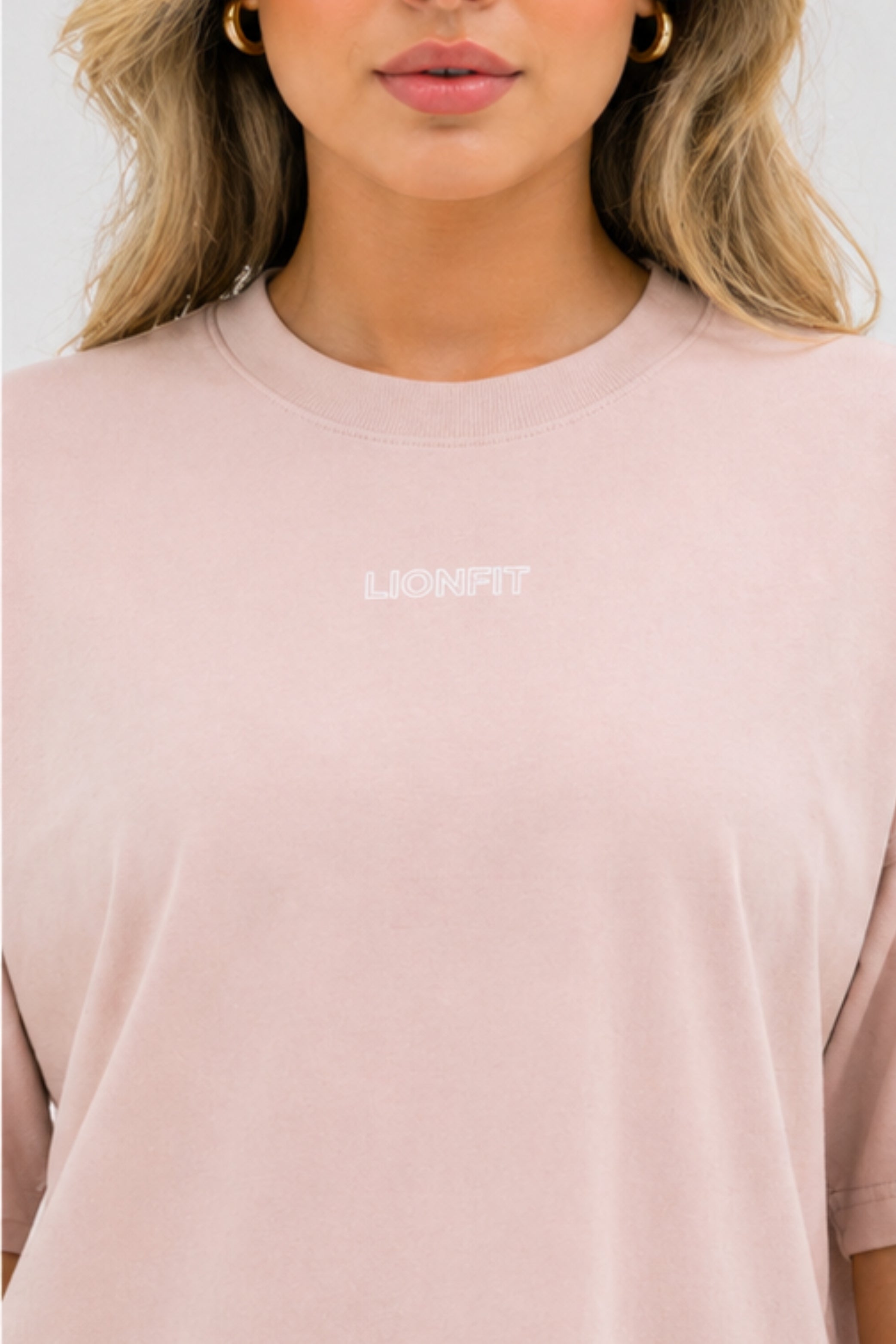 Amara Oversized Tee Pink - Lionfit 3