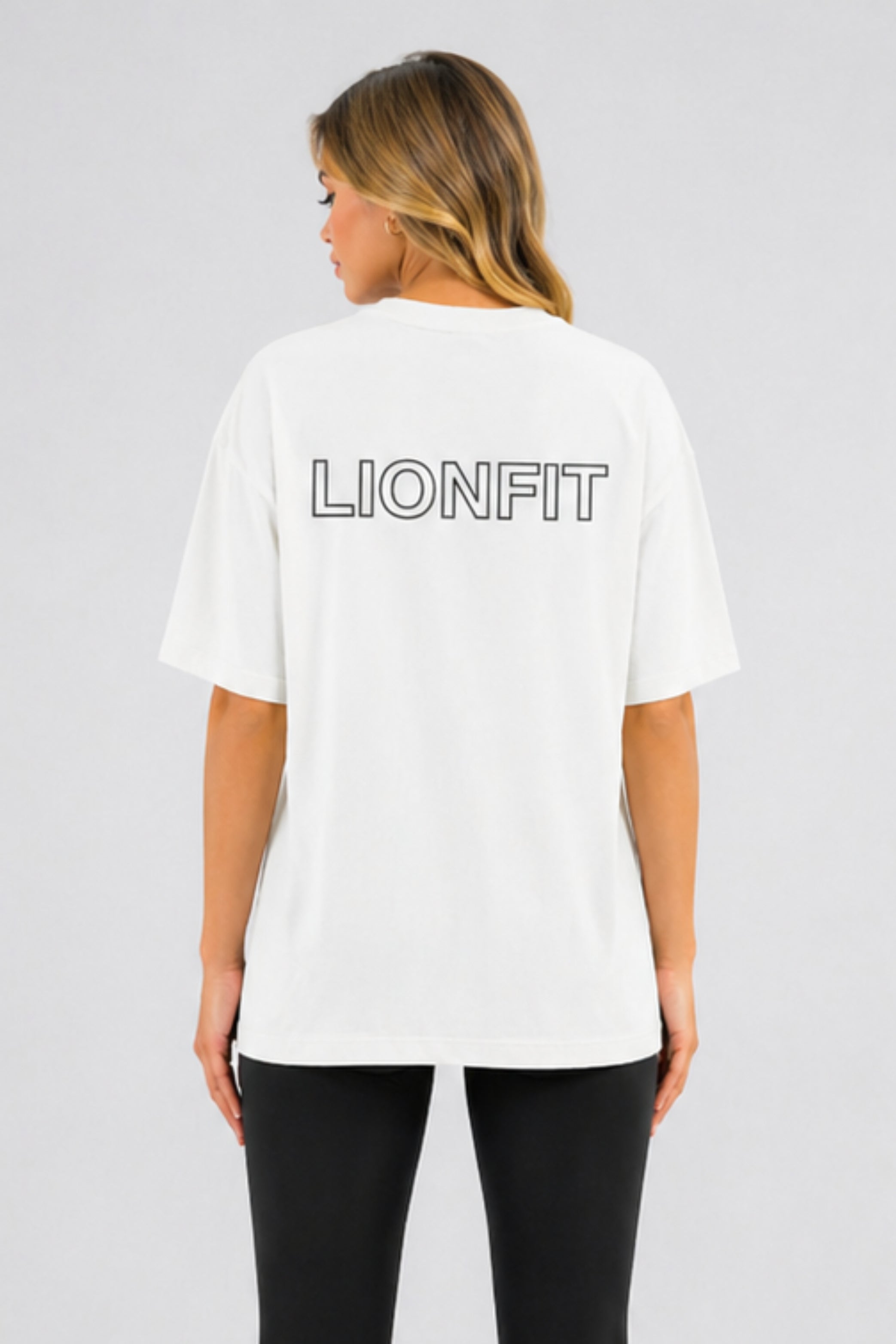 Amara Oversized Tee White - Lionfit 3