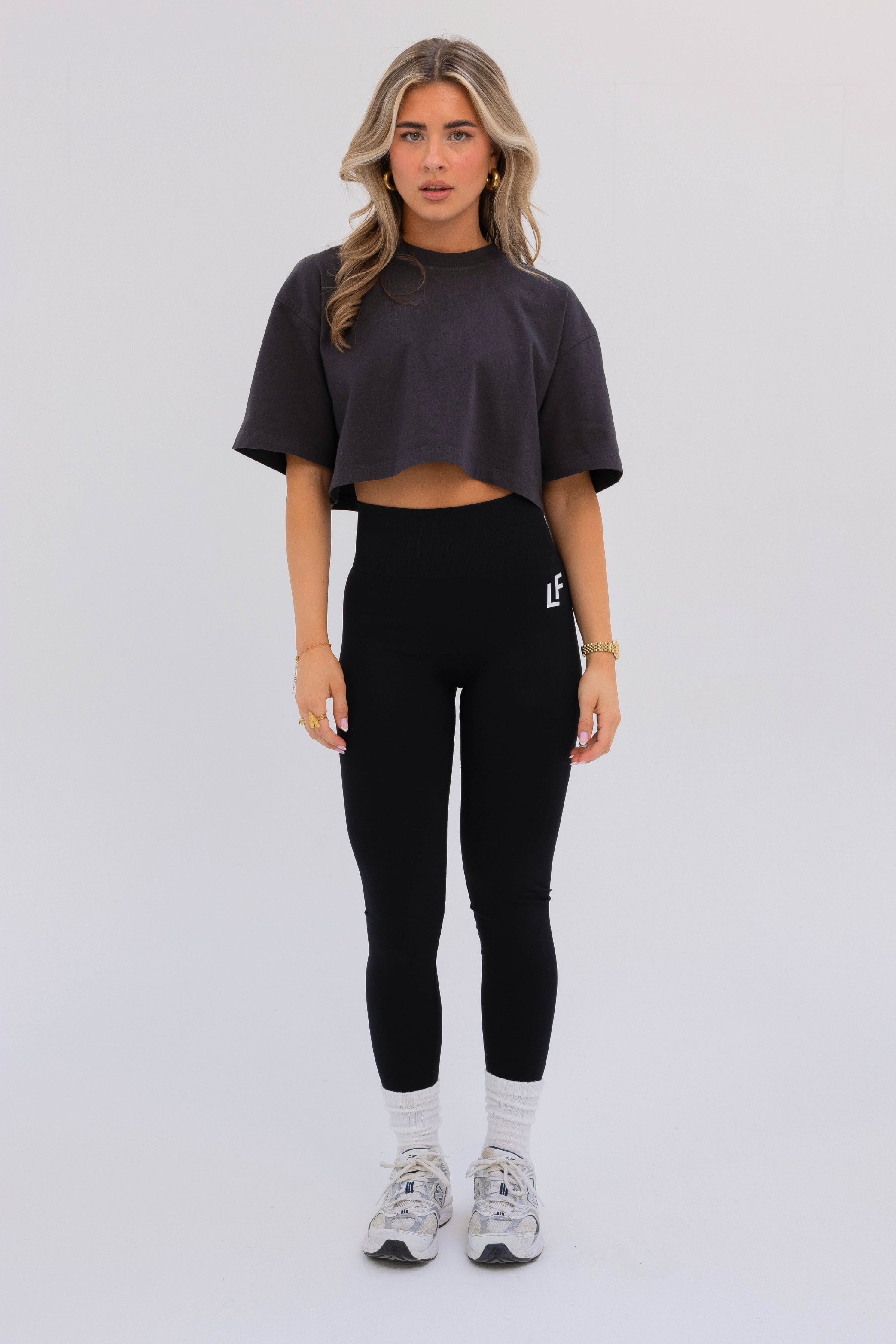 Kion Cropped Tee Clay - Lionfit