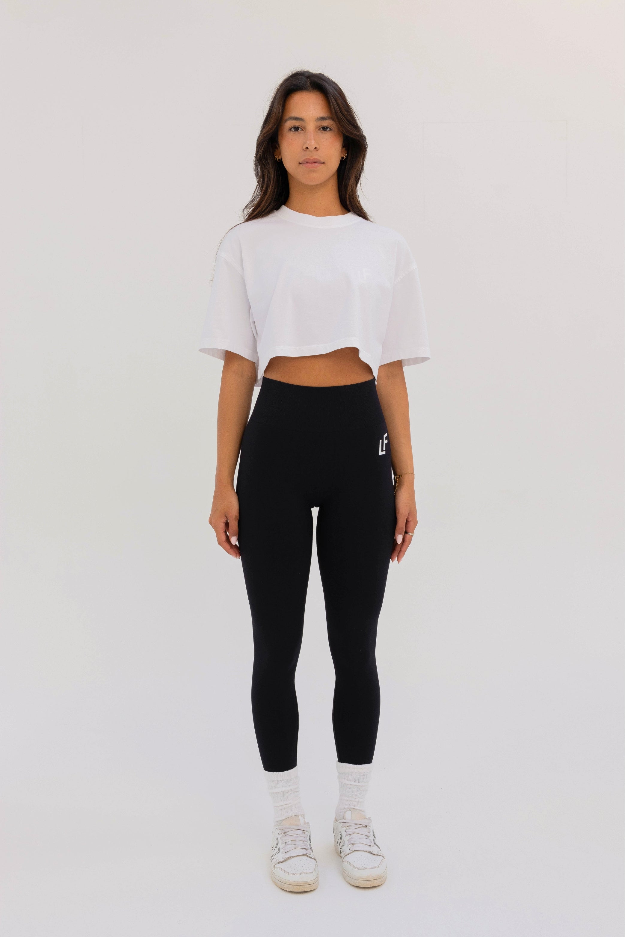 Kion Cropped Tee White - Lionfit