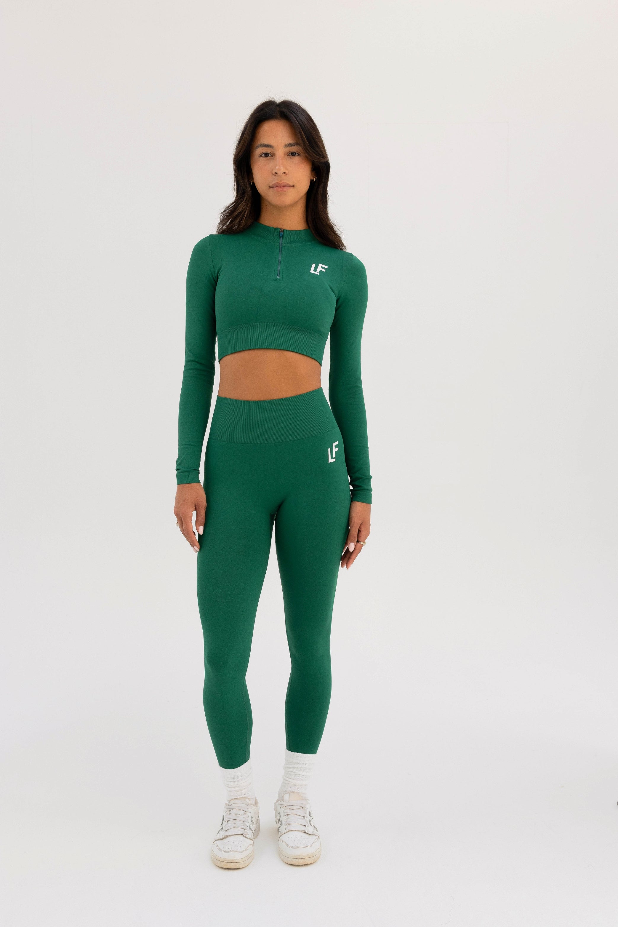 Kion Halfzip Top Forest Green - Lionfit 