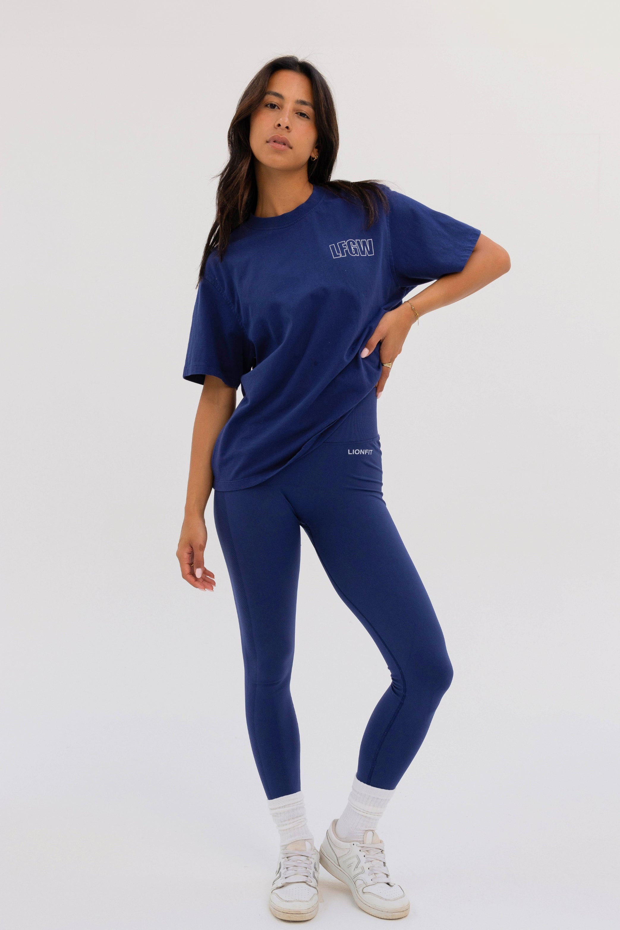 Kion Oversized Tee Dark Blue - Lionfit