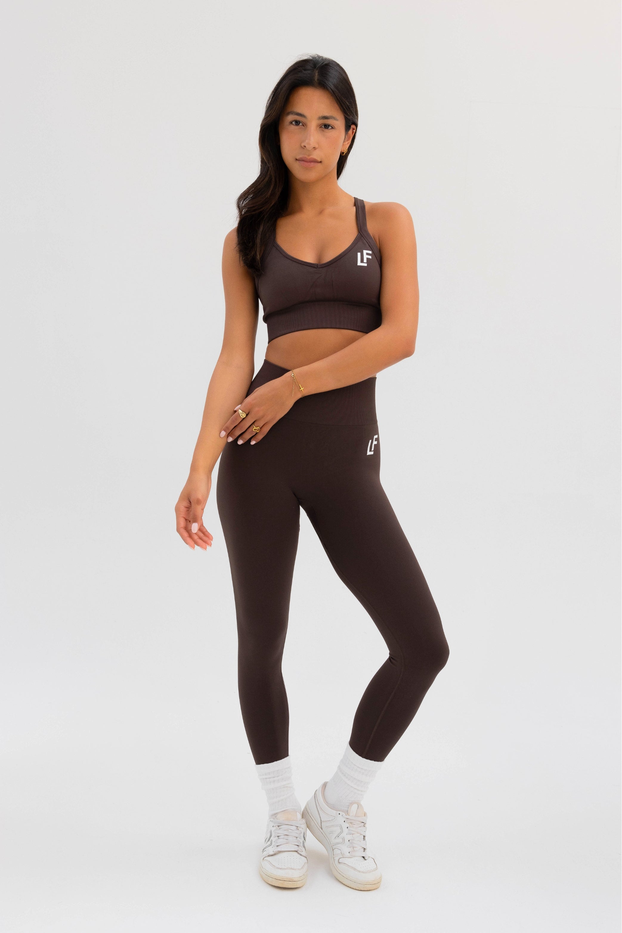 Kion Seamless Cross Bra Deep Mocca - Lionfit