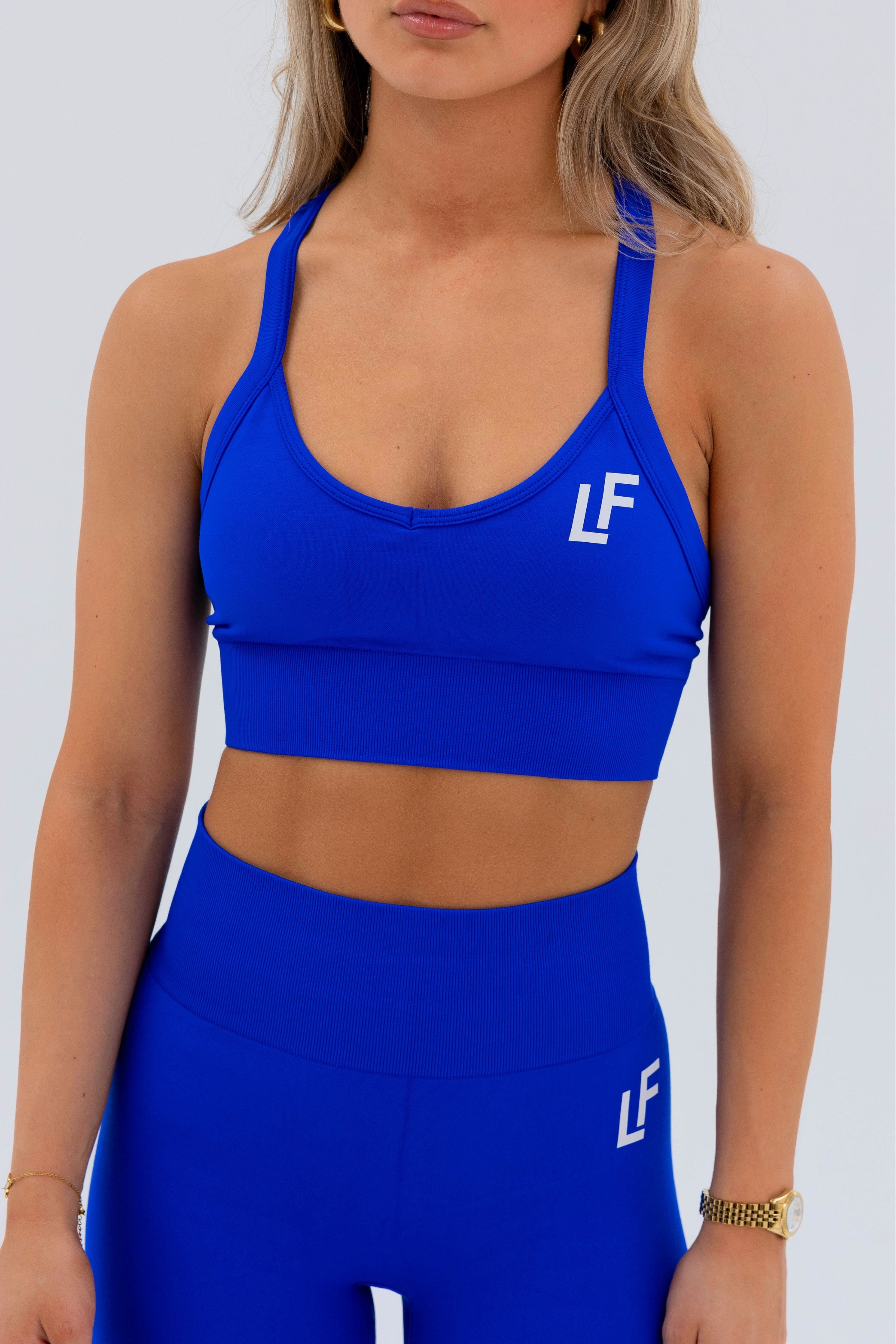 Kion Seamless Cross Bra Royal Blue - Lionfit