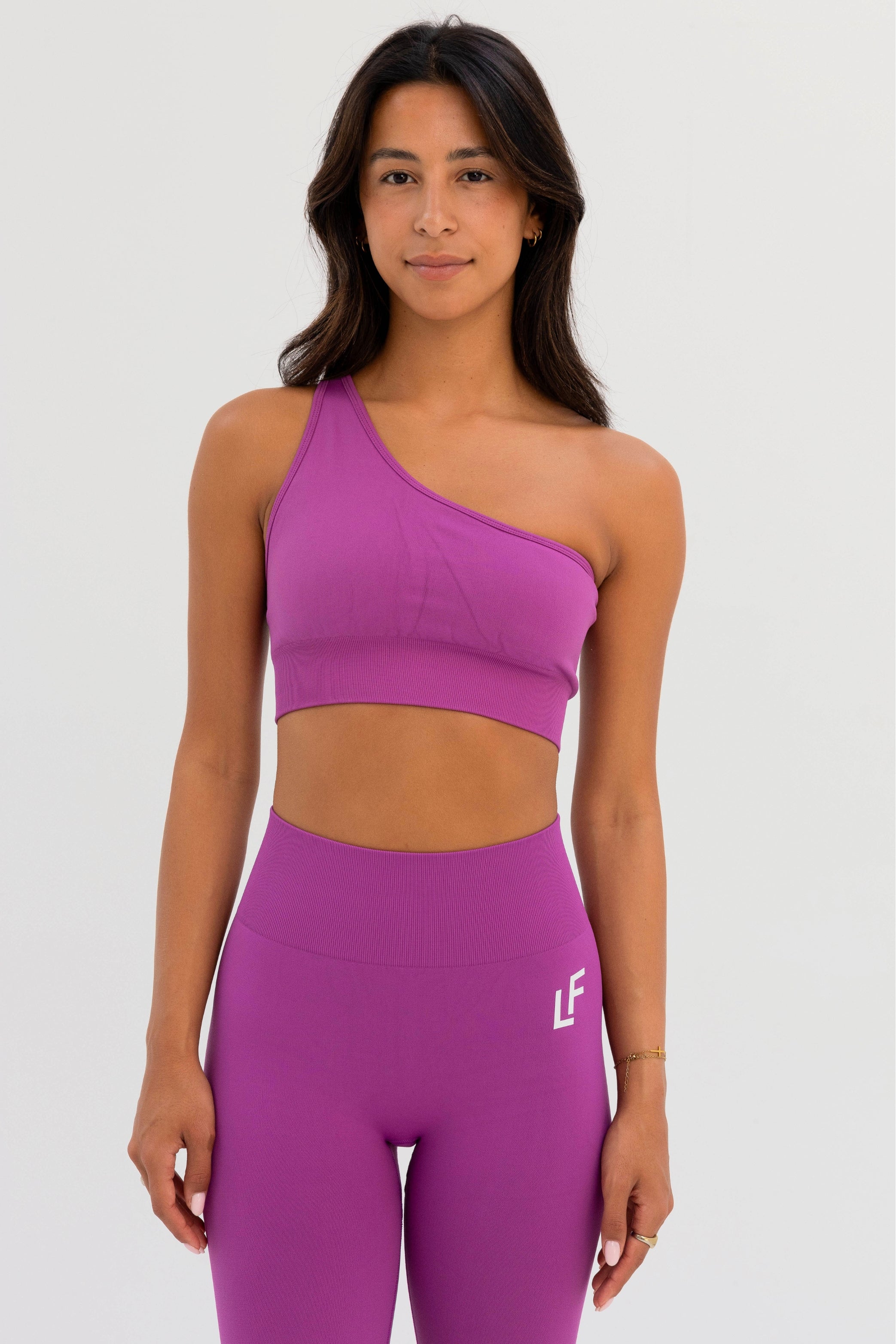 Kion Seamless One Shoulder Bra Dark Pink - Lionfit