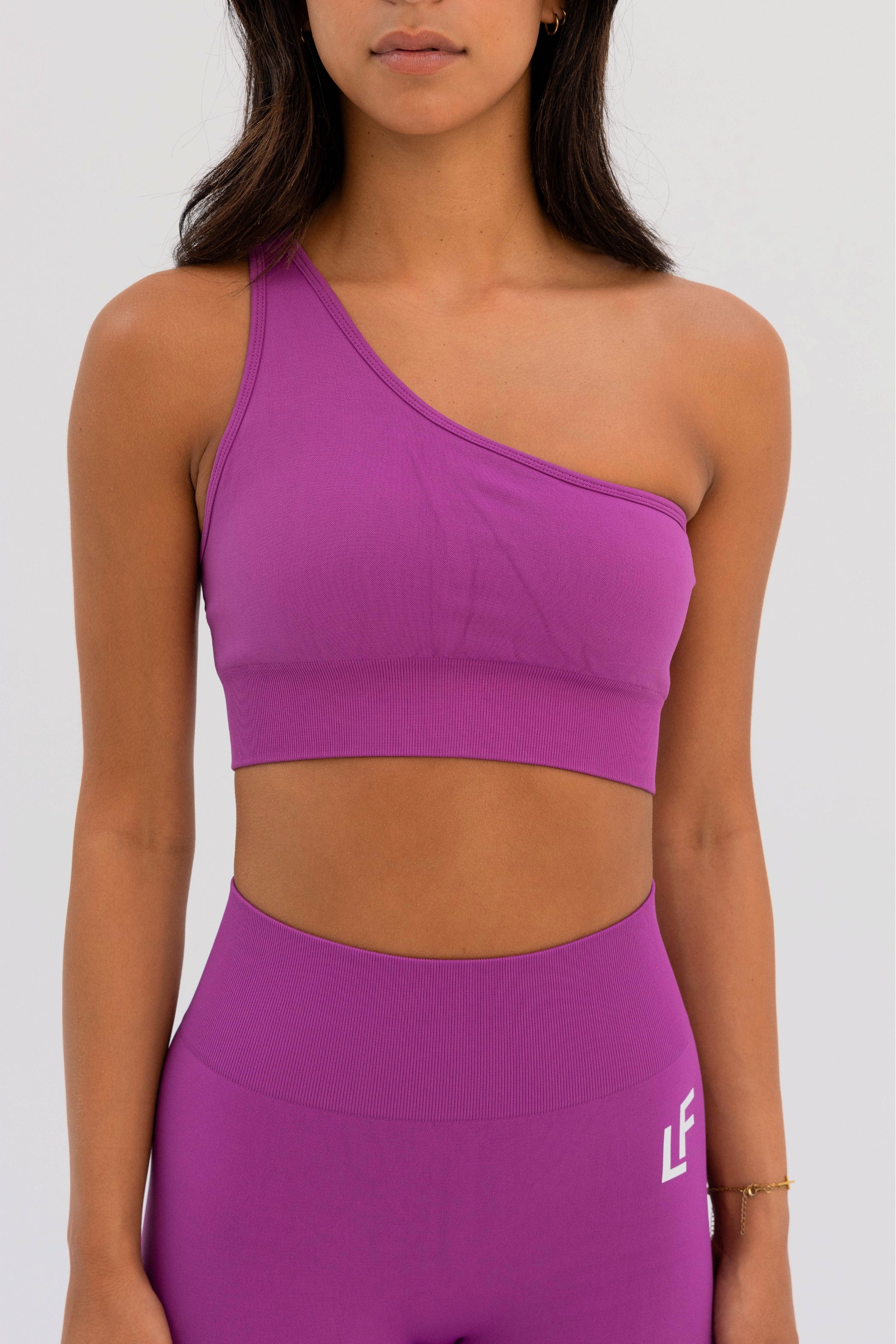 Kion Seamless One Shoulder Bra Dark Pink - Lionfit