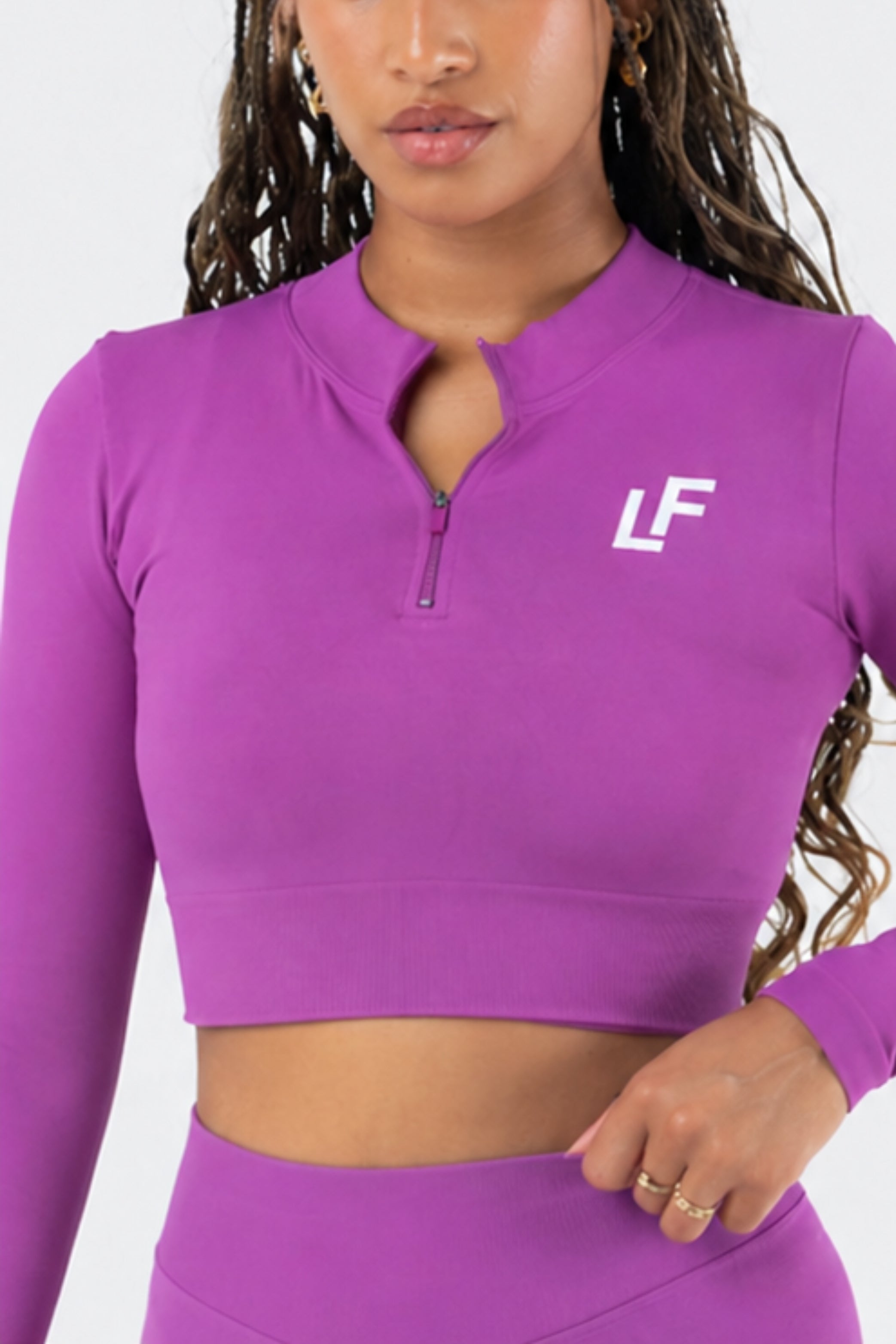 Kion Halfzip Top Dark Pink - Lionfit 2