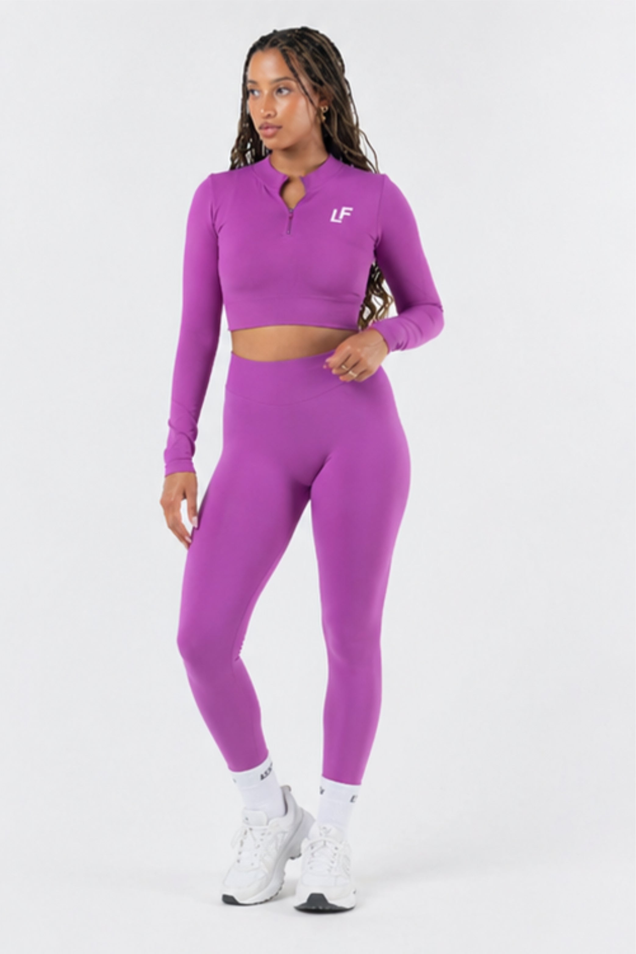 Kion Halfzip Top Dark Pink - Lionfit 4