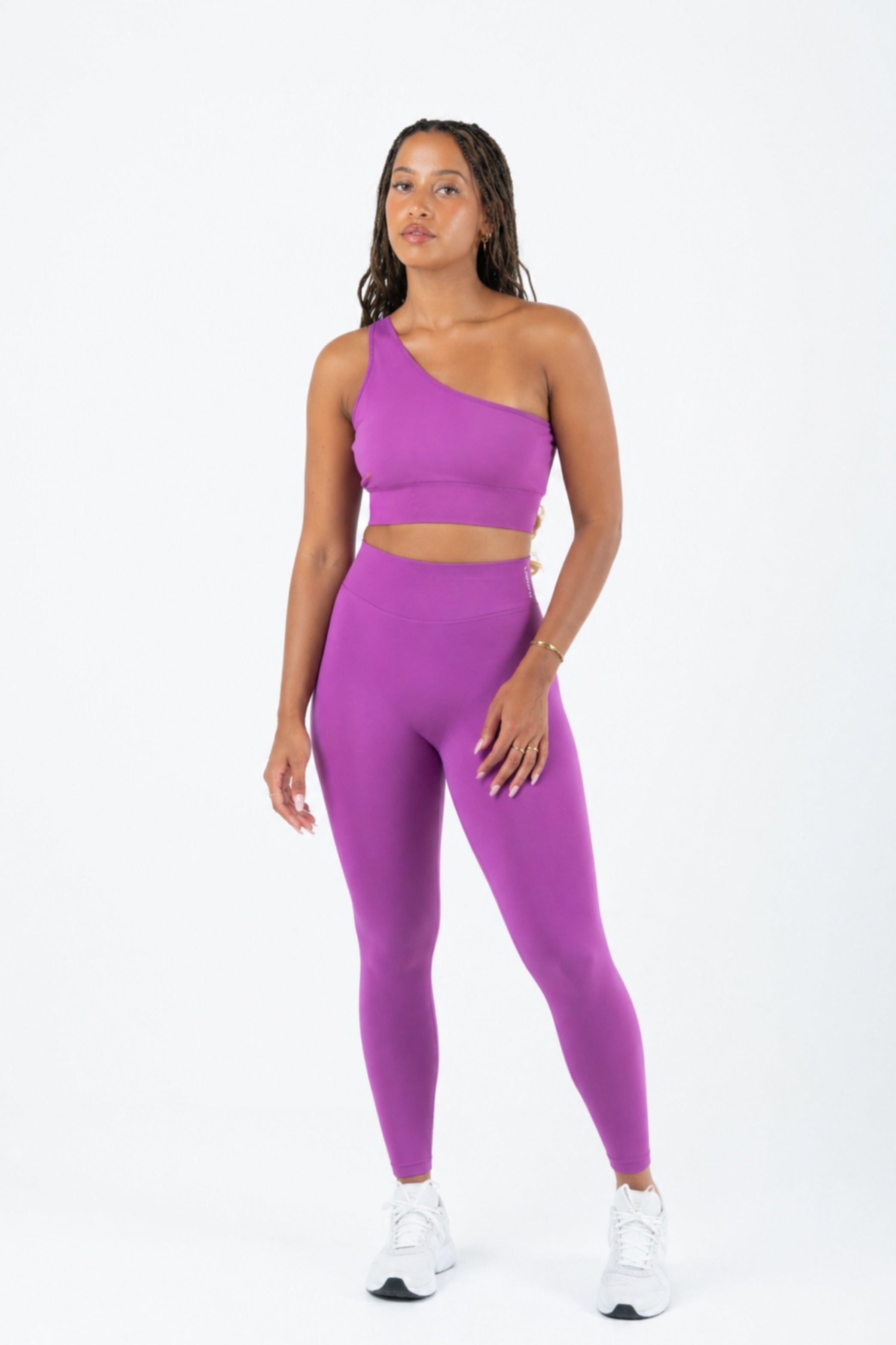 Kion Seamless One Shoulder Bra Dark Pink - Lionfit 1