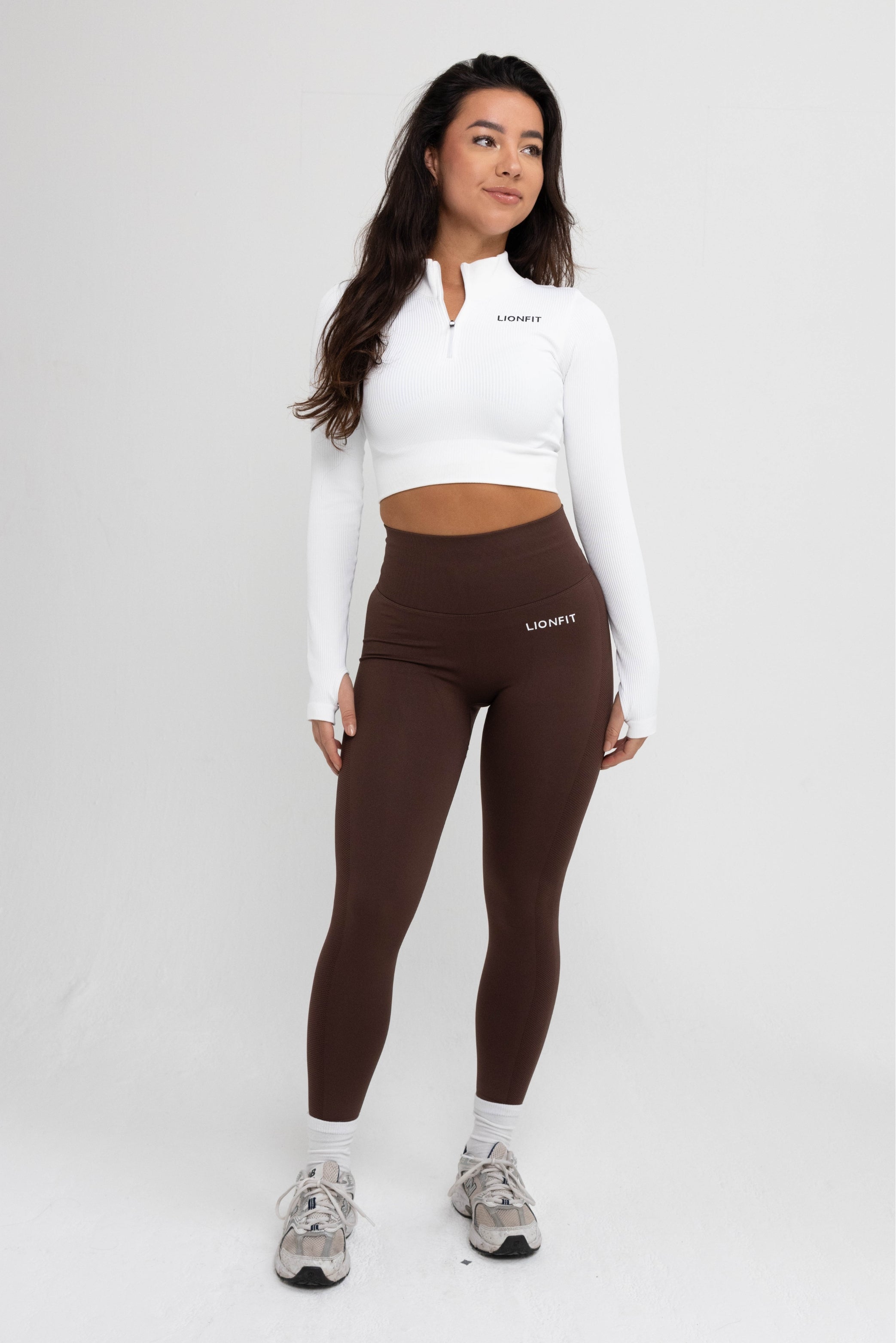 LIONFIT NALA HALFZIP TOP WHITE 5