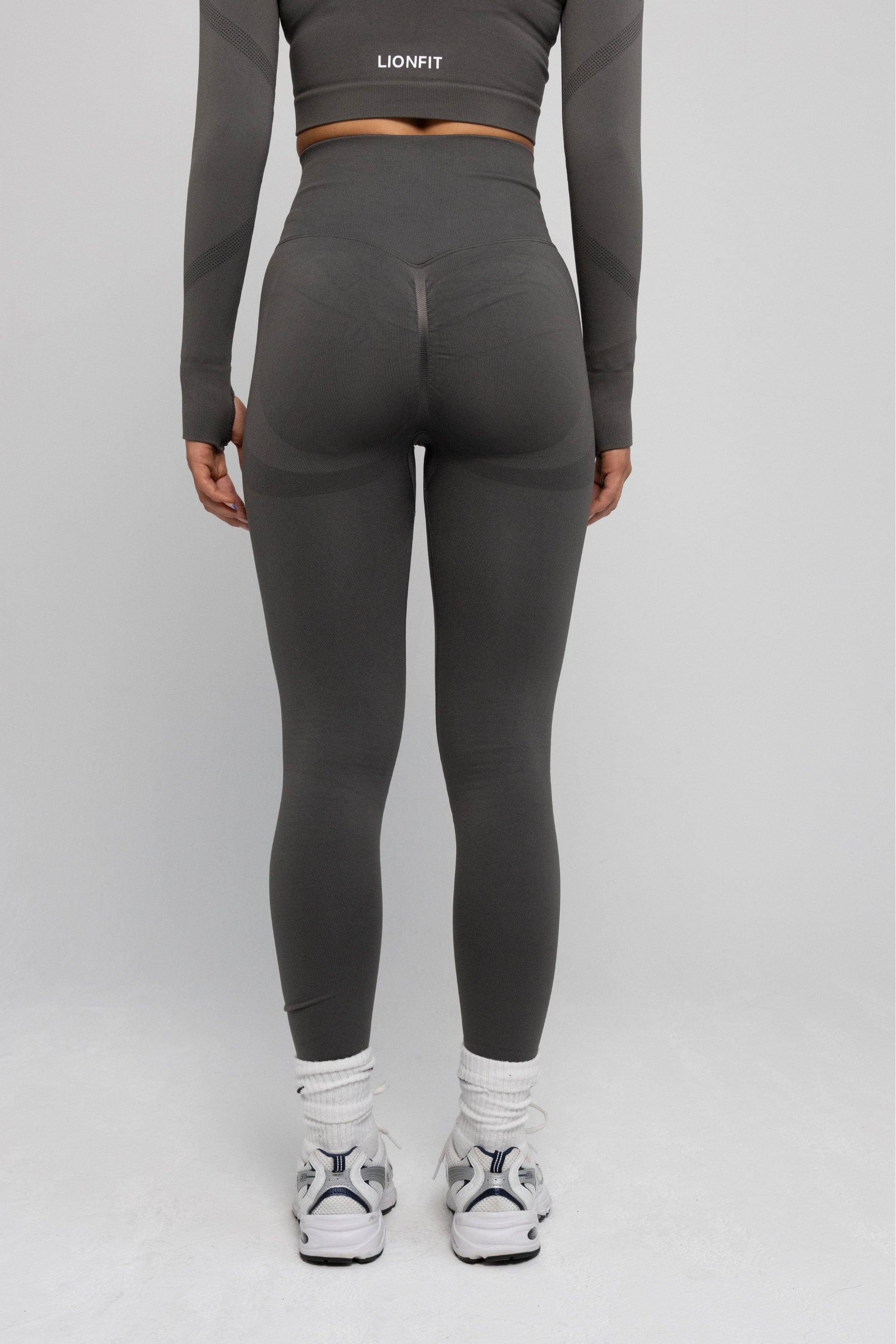 LIONFIT NALA SEAMLESS LEGGINGS GREEN GREY 5