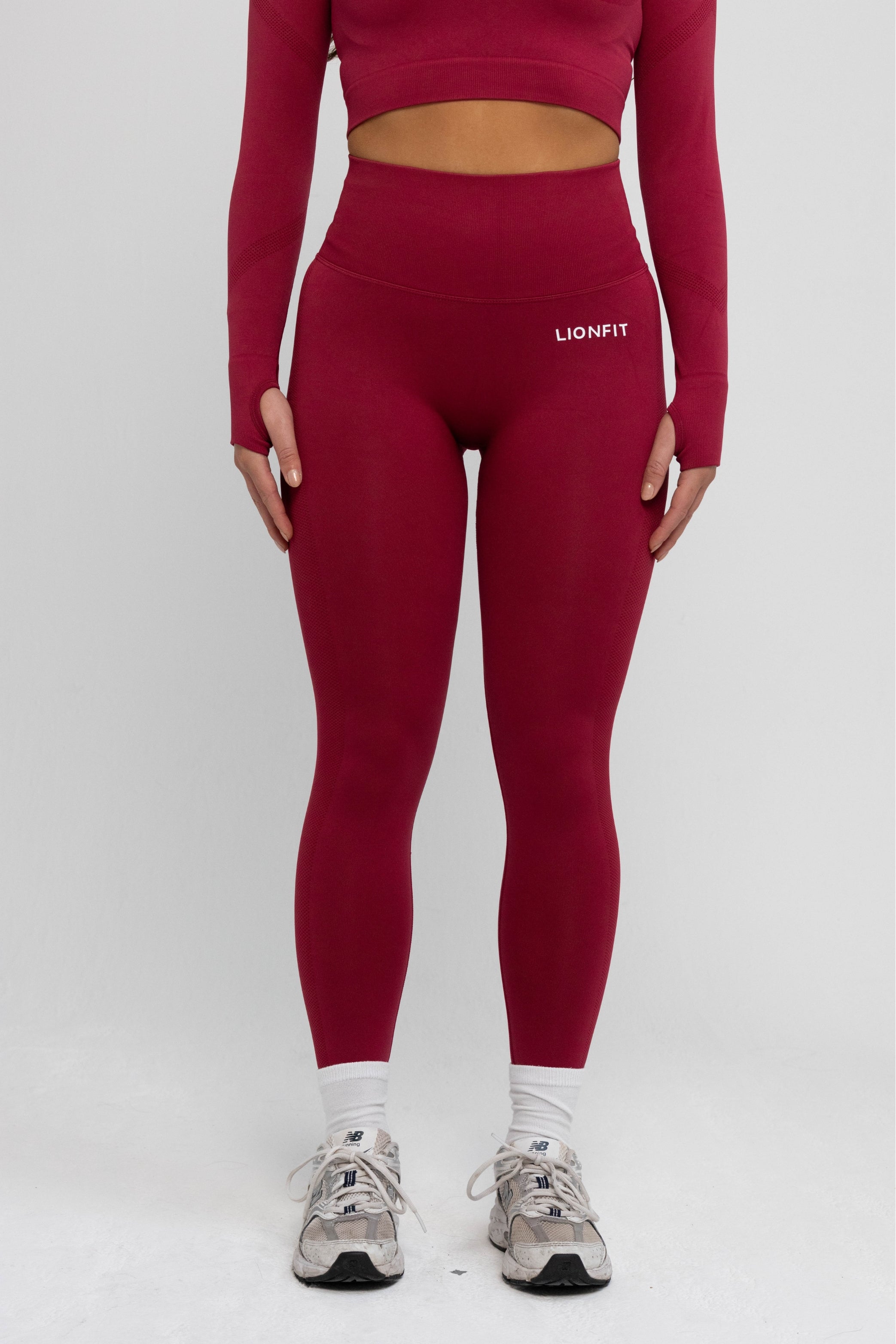 LIONFIT NALA SEAMLESS LEGGINGS RED 1