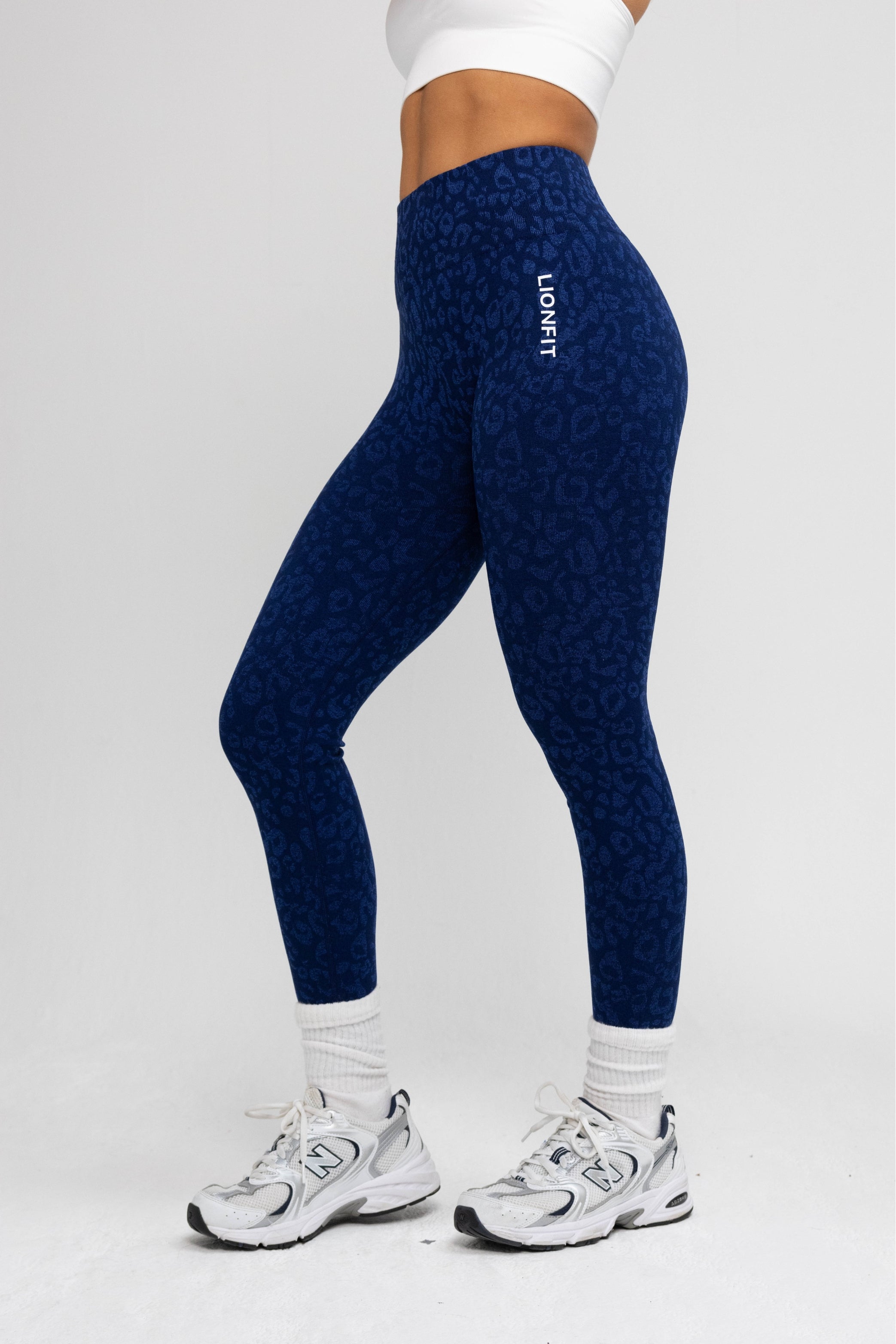 LIONFIT SEAMLESS LEGGINGS DARK BLUE PANTHER 3