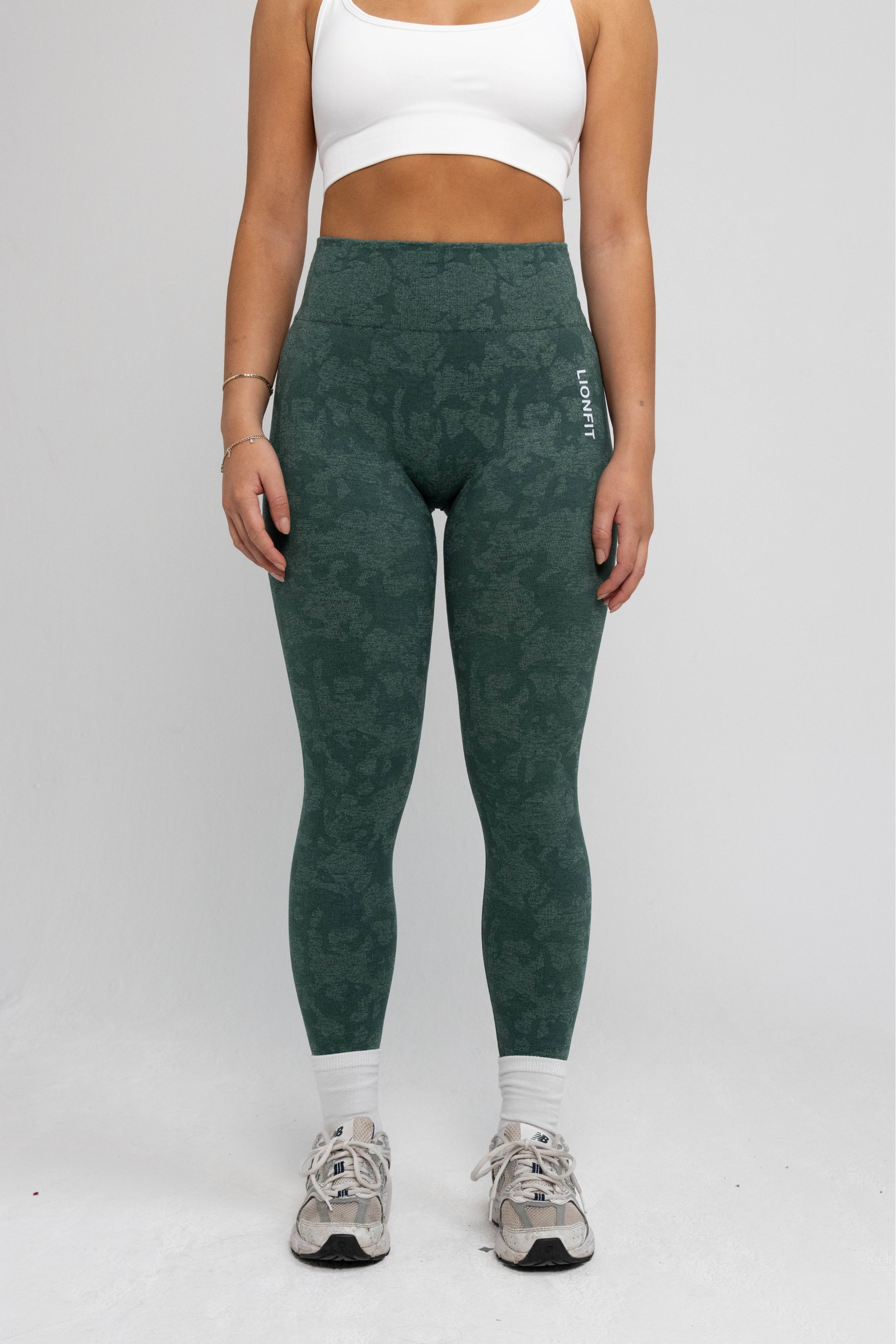 Seamless Leggings Green Camo - Lionfit