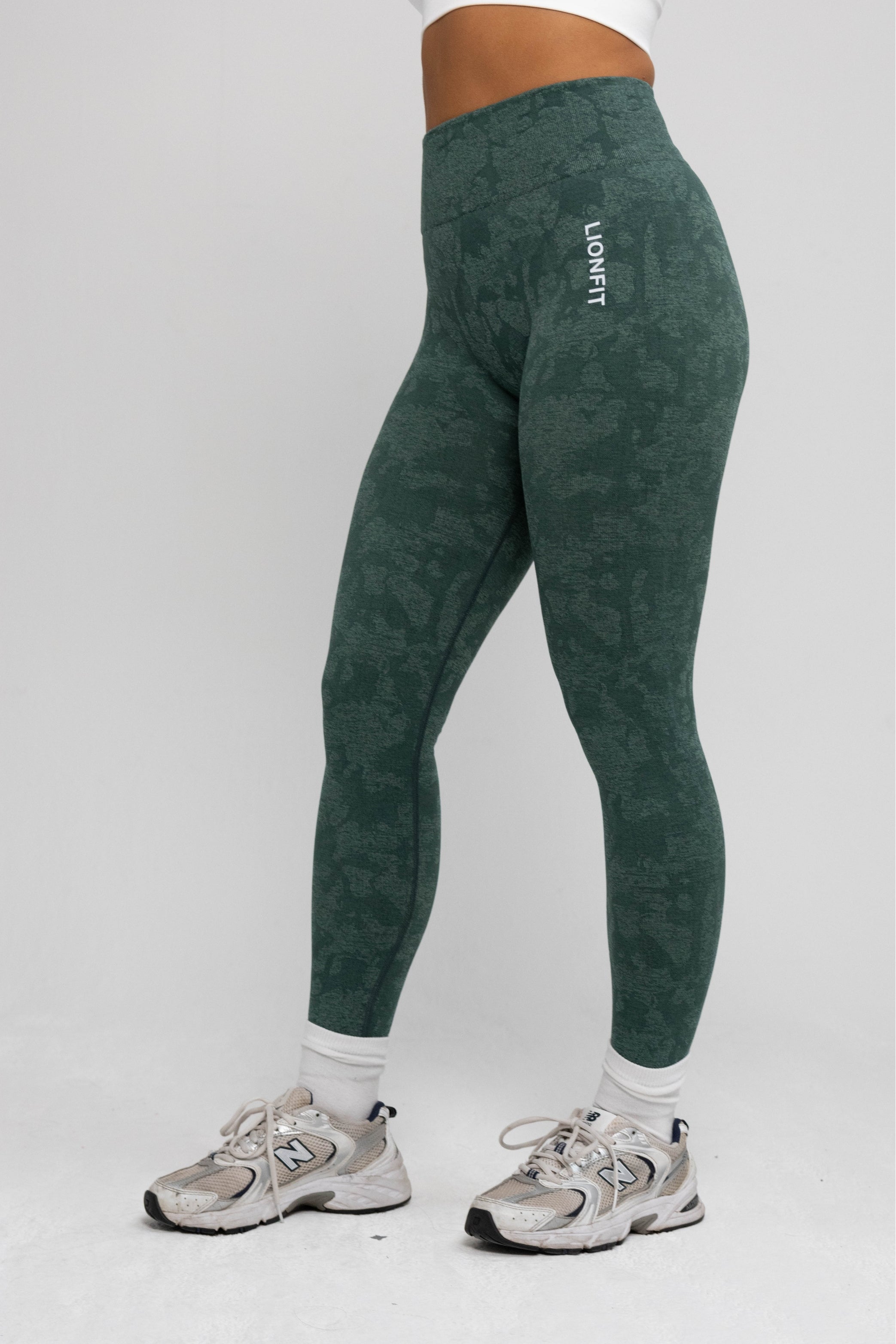 Seamless Leggings Green Camo - Lionfit