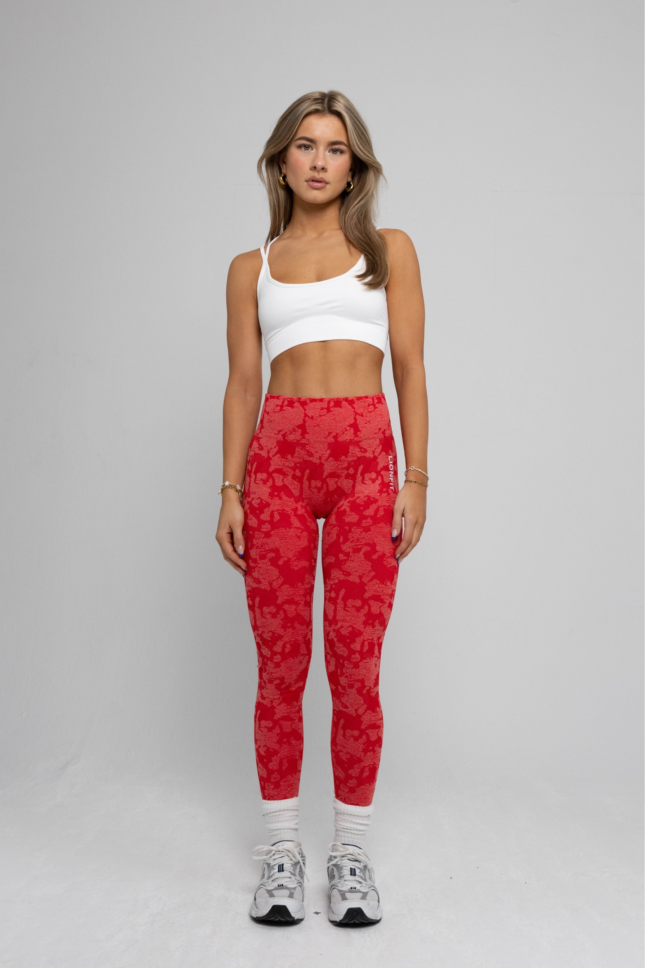 LIONFIT SEAMLESS LEGGINGS RED CAMO 