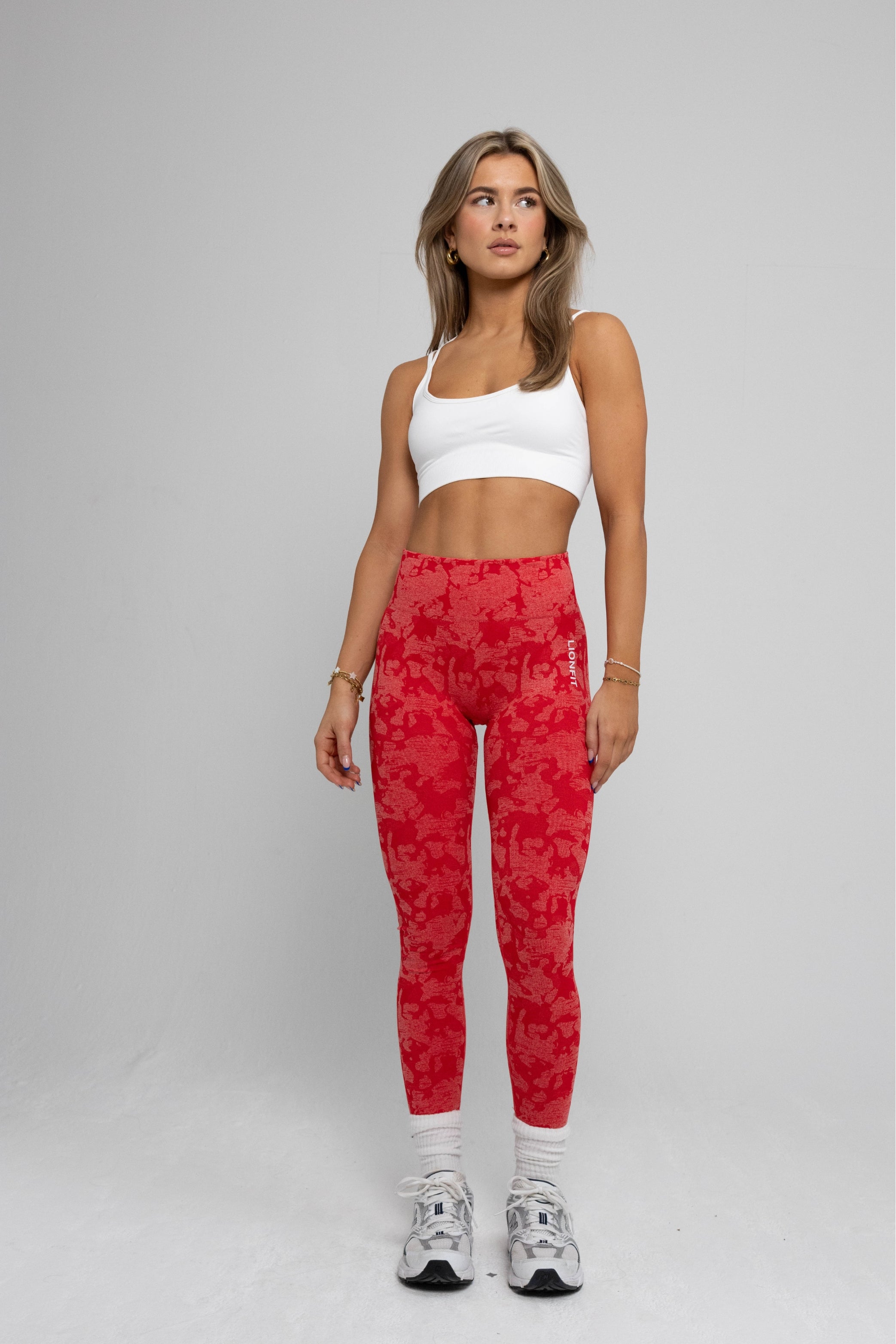 LIONFIT SEAMLESS LEGGINGS RED CAMO 