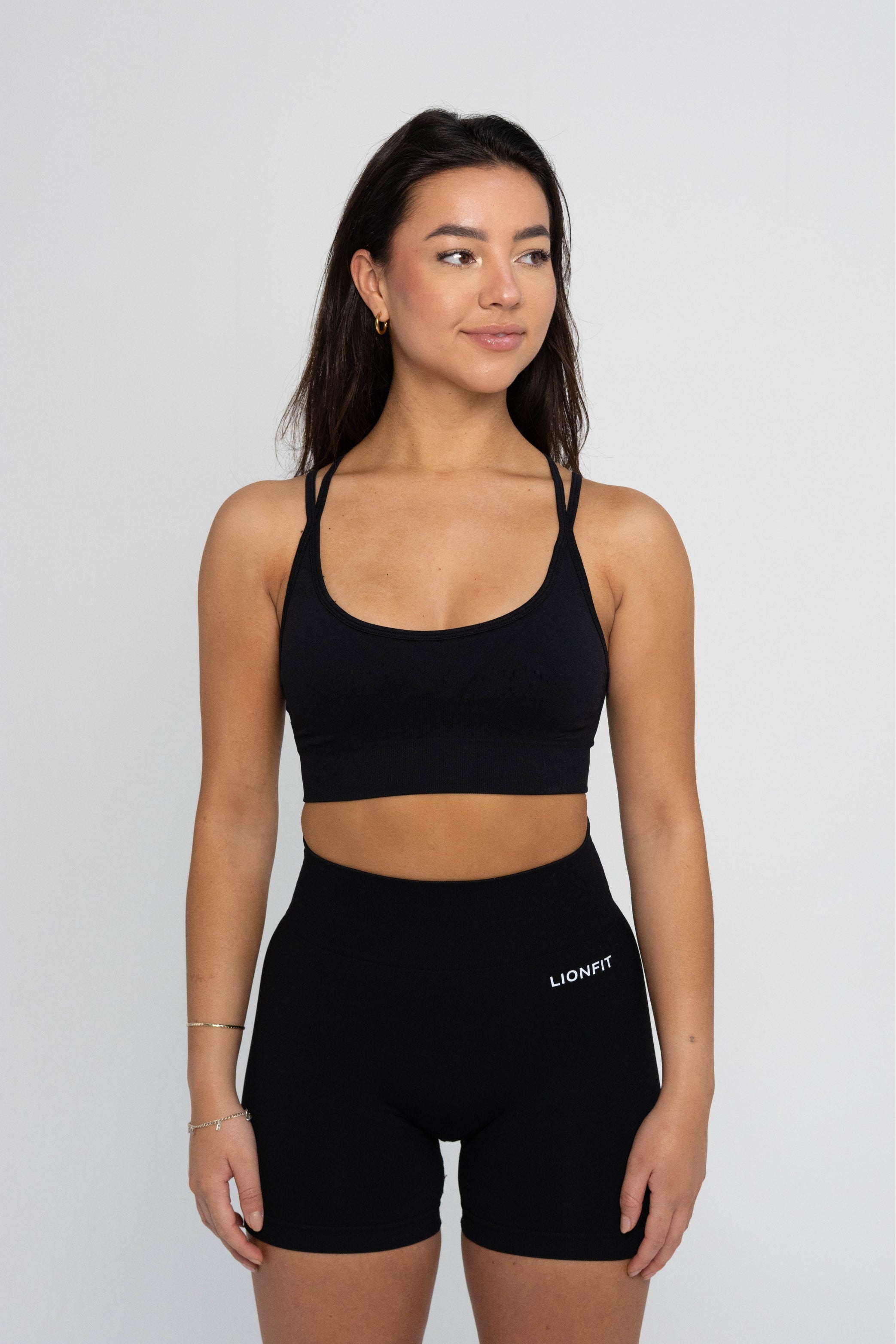 LIONFIT ZIRA SPORTS BRA BLACK CROSS 