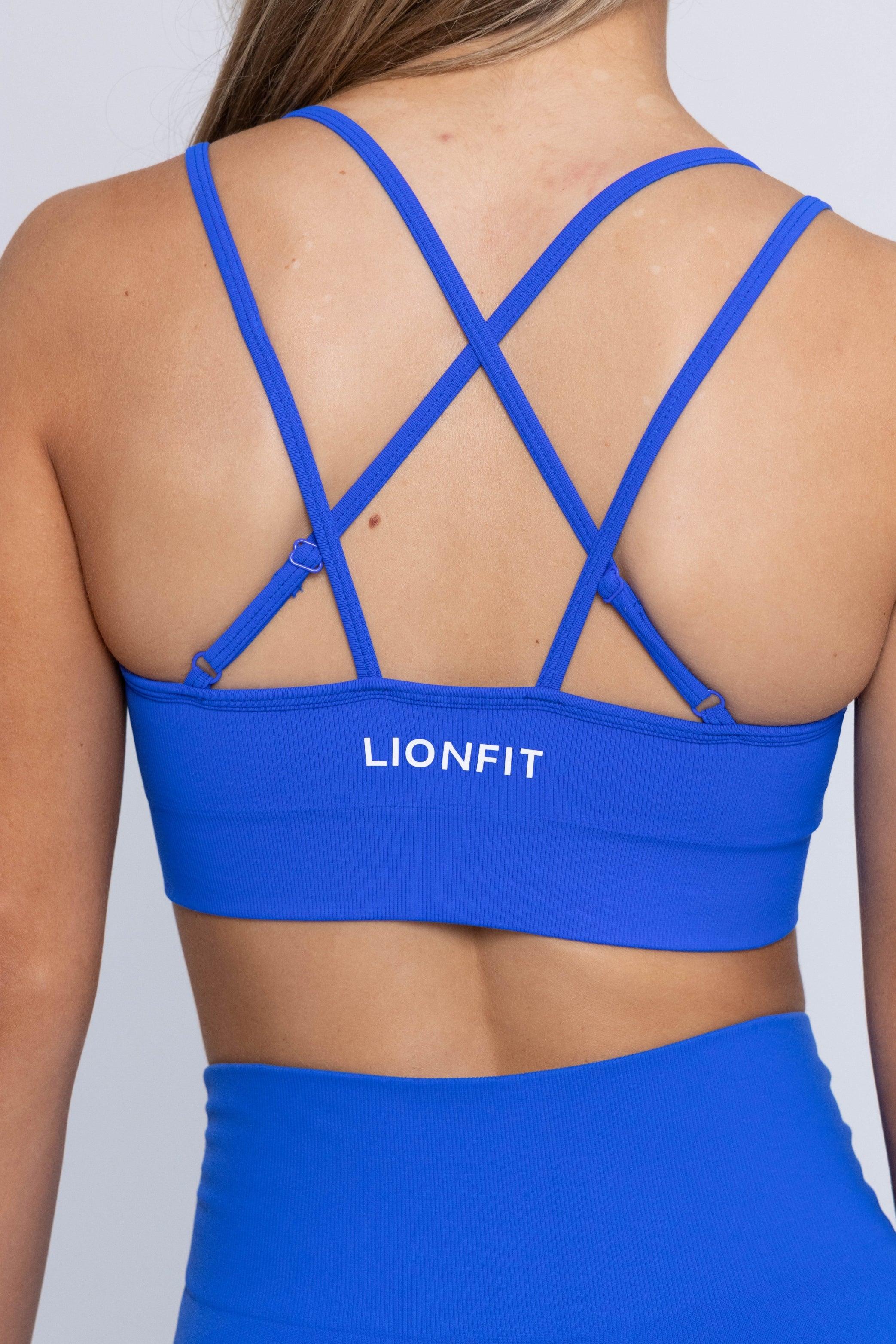 LIONFIT ZIRA Sports Bra Blue Cross