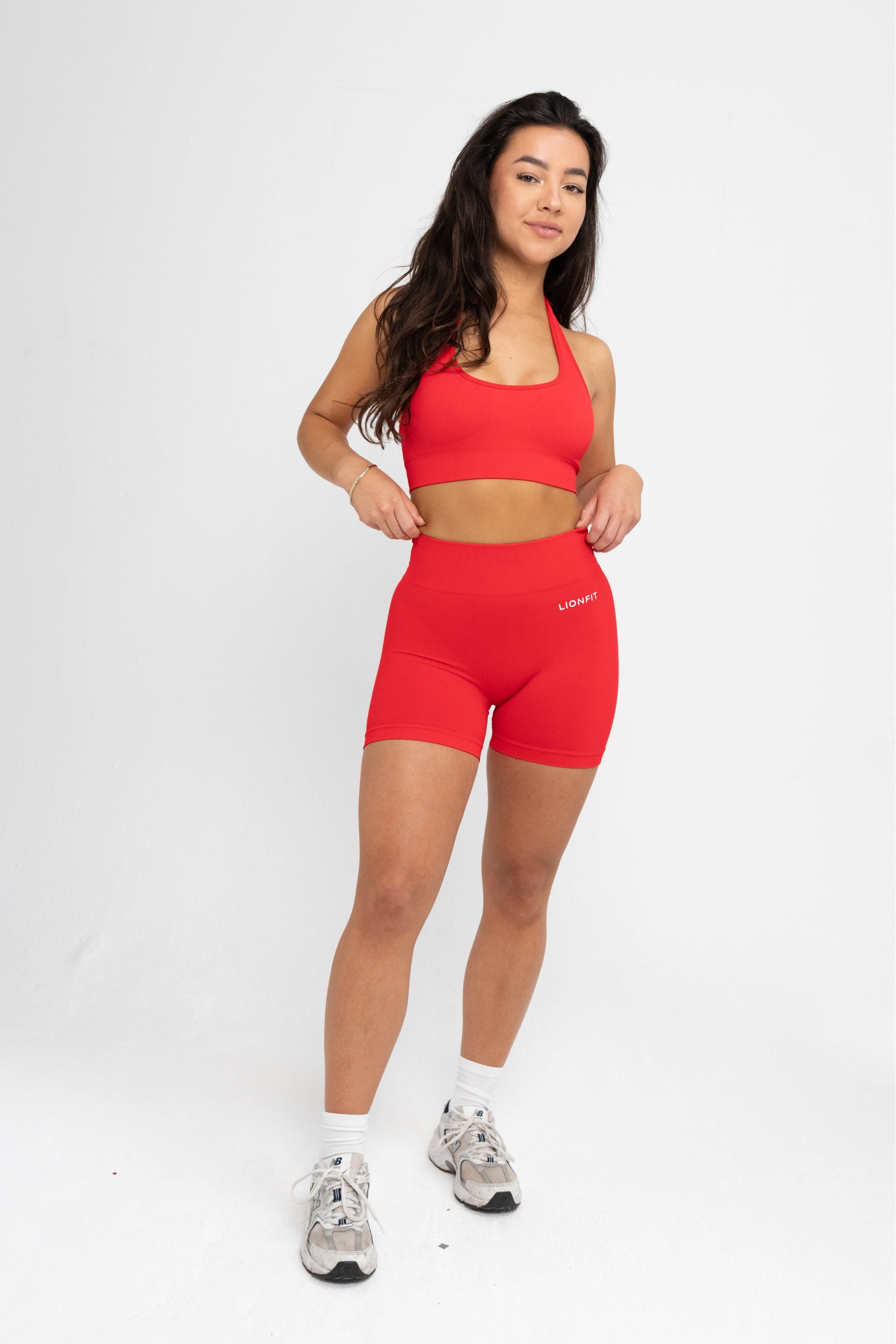 ZIRA Sports Bra Red Halter - Lionfit