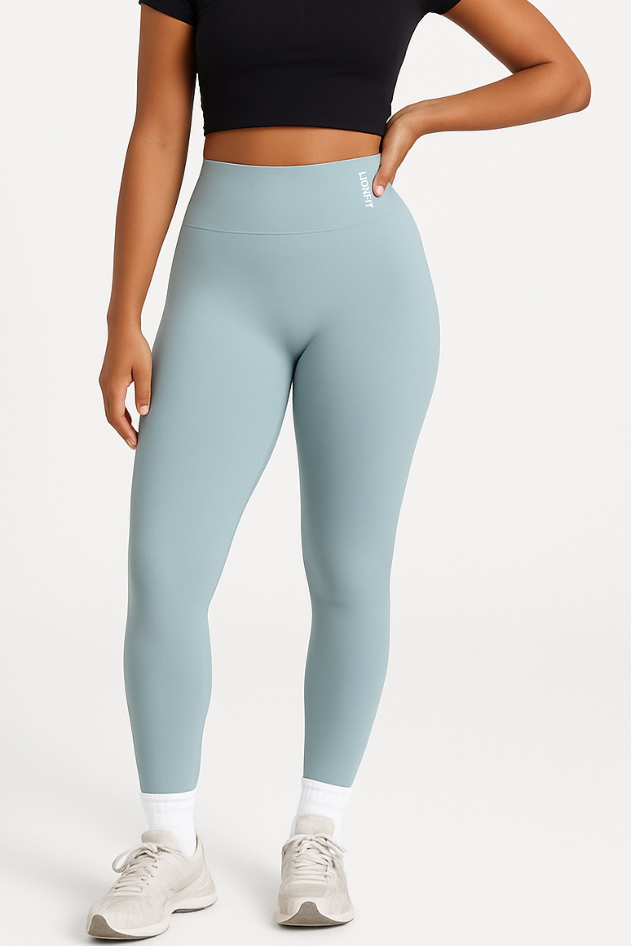 Kiara Seamless Mid Waist Leggings Sage Green