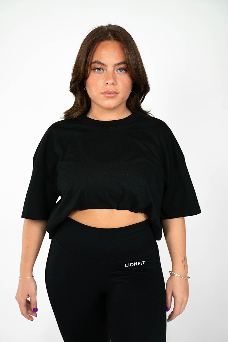 Nala Oversized Tee Black (women) - Lionfit